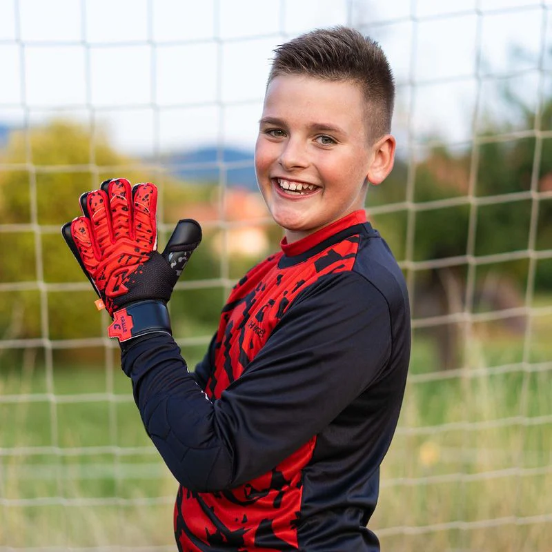 Fussballhandschuhe Kralle Splash Gr. 5 Rot Torwart Keeper Goalie Handschuhe - Image 4