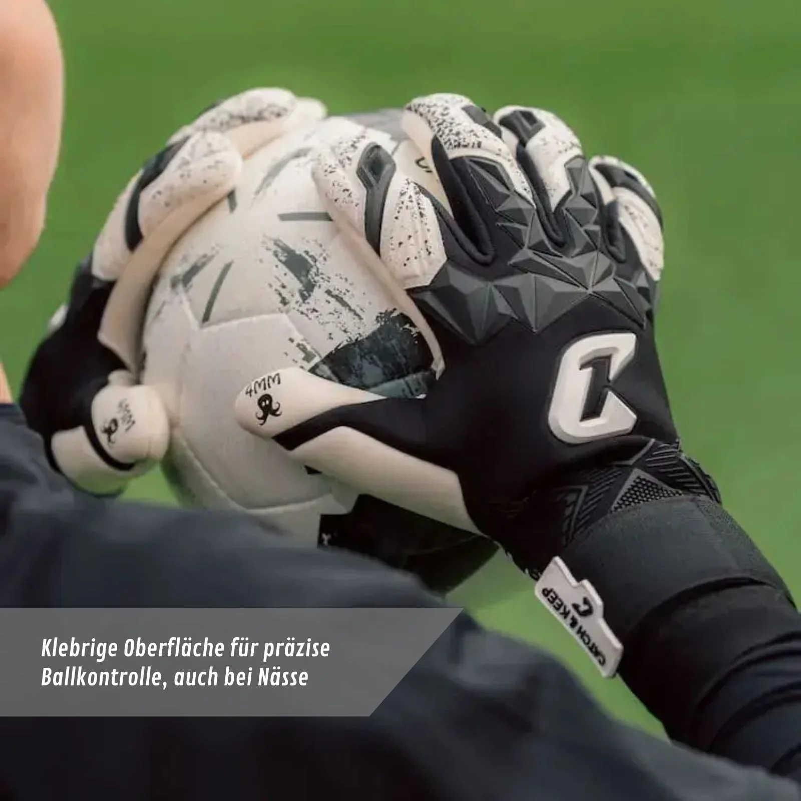 Fussballhandschuhe Pulse X Black Gr. 9 Torwart Goalie Handschuhe - Image 4