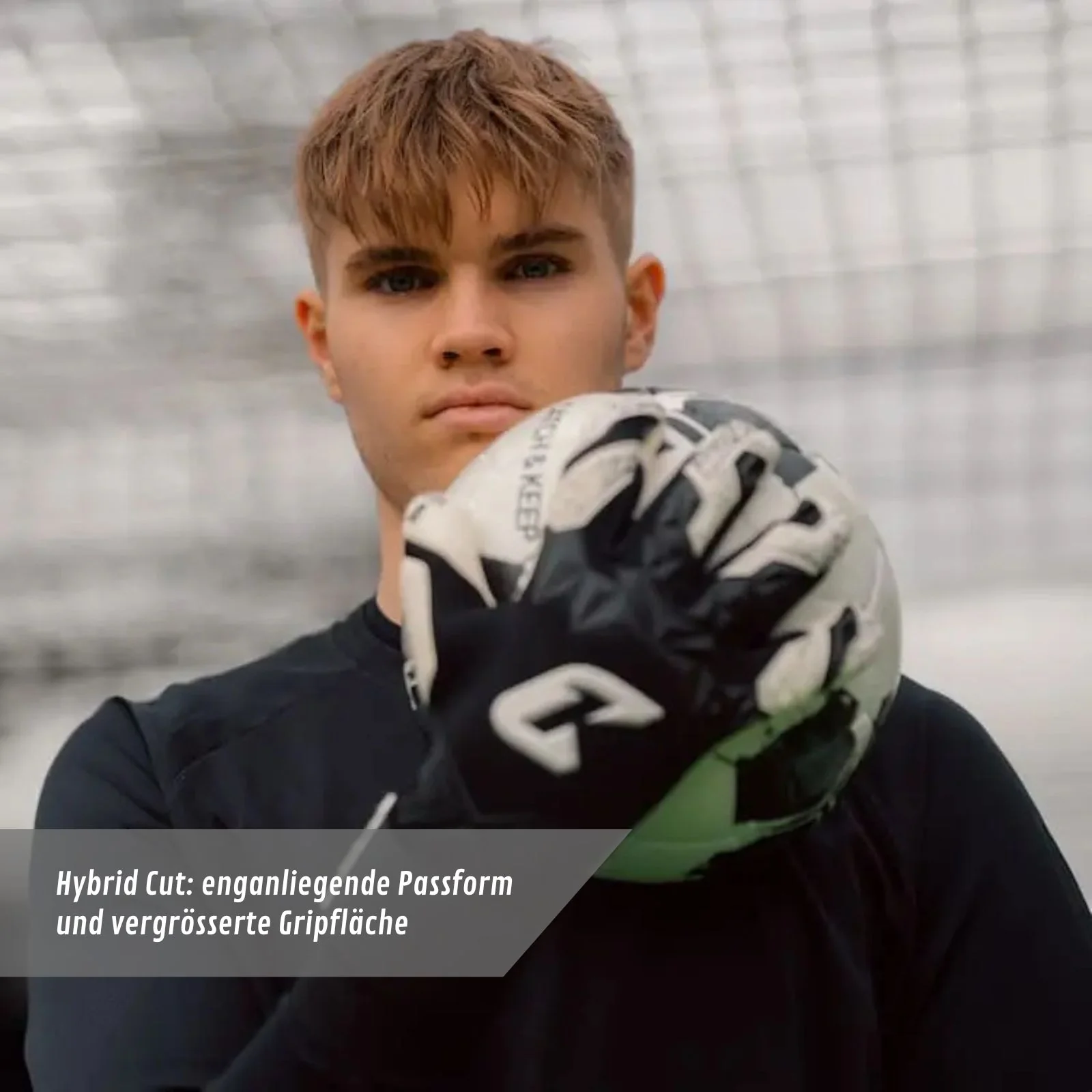 Fussballhandschuhe Pulse X Black Gr. 9 Torwart Goalie Handschuhe - Image 5