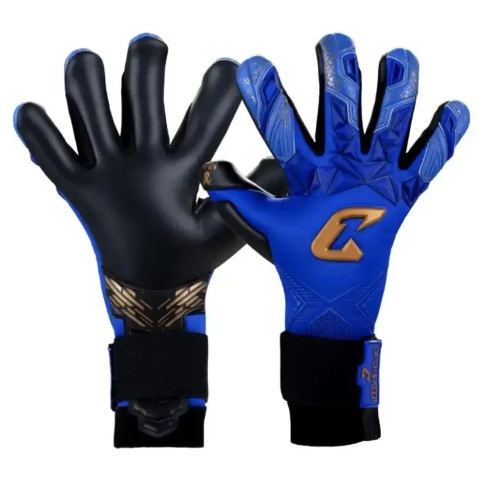 Fussballhandschuhe Pulse X Blue Gr. 8 Torwart Goalie Handschuhe
