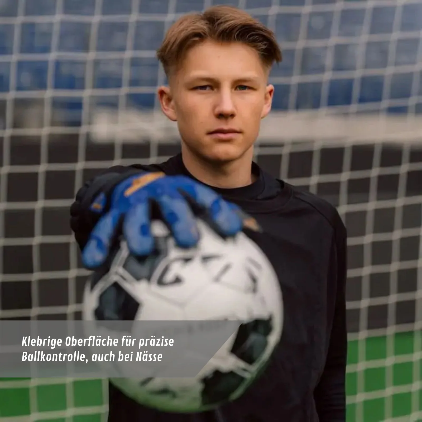 Fussballhandschuhe Pulse X Blue Gr. 8 Torwart Goalie Handschuhe - Image 4