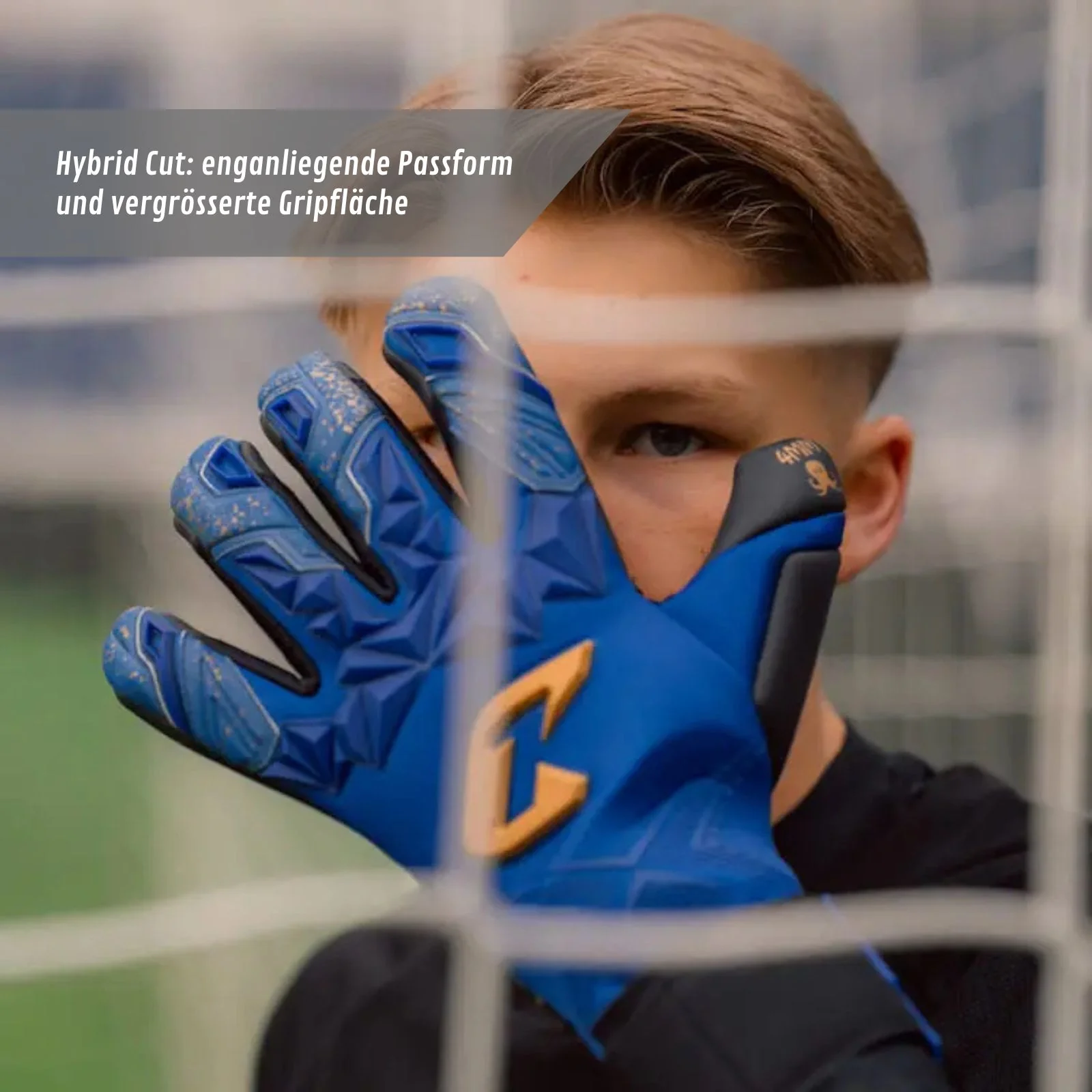 Fussballhandschuhe Pulse X Blue Gr. 9 Torwart Goalie Handschuhe - Image 5