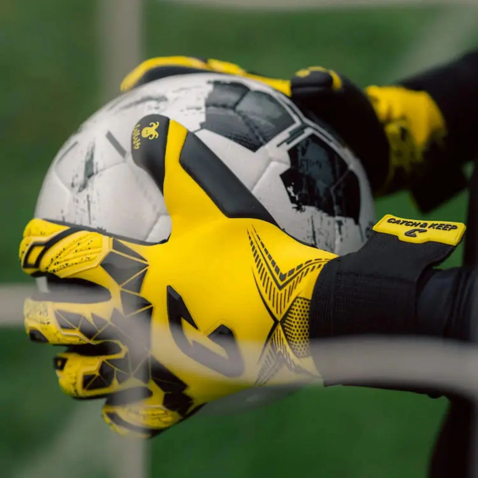 Fussballhandschuhe Pulse X Yellow Gr. 10 Torwart Goalie Handschuhe - Image 6