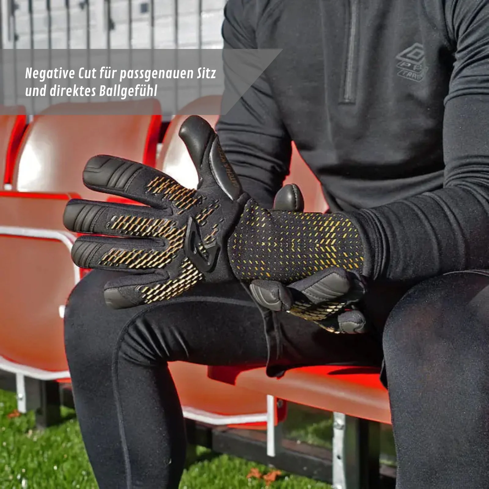 Fussballhandschuhe Revolution Gold Gr. 7 Torwart Goalie Handschuhe - Image 5