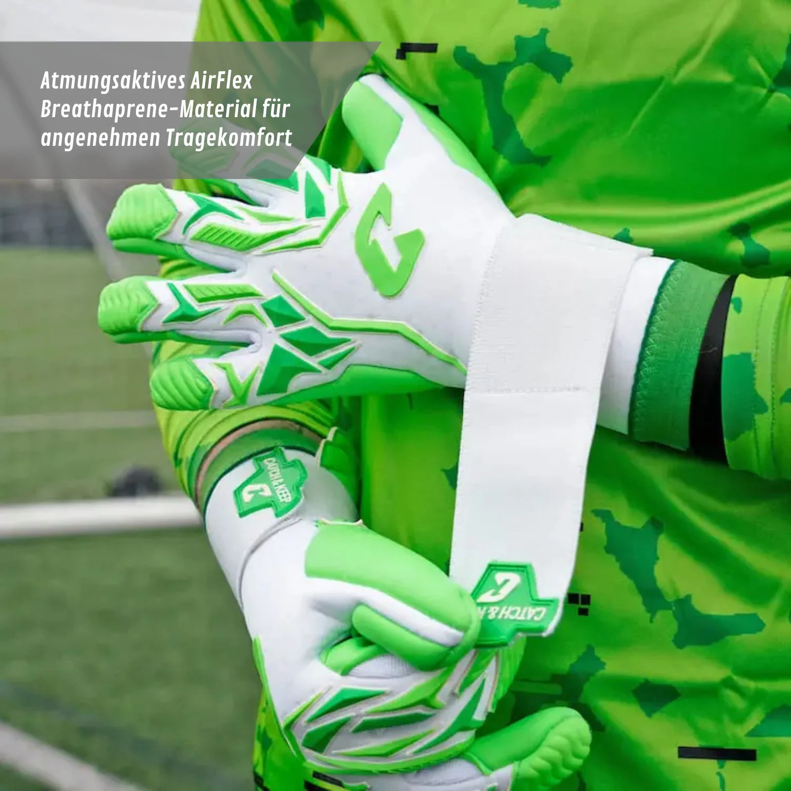 Fussballhandschuhe ViVor Freaky Green Gr. 9 Torwart Goalie Handschuhe - Image 3