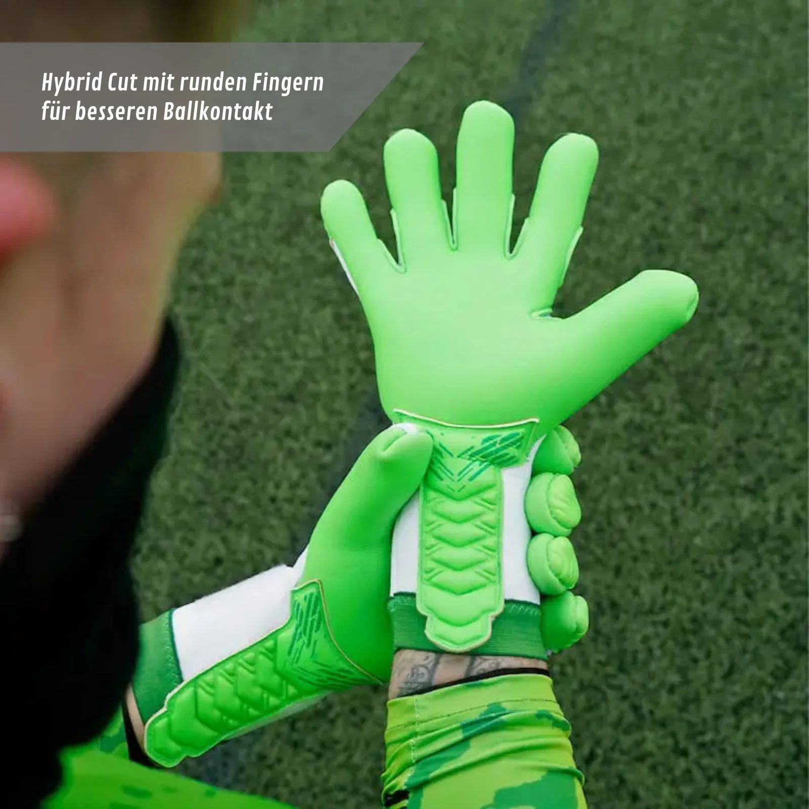 Fussballhandschuhe ViVor Freaky Green Gr. 9 Torwart Goalie Handschuhe - Image 4