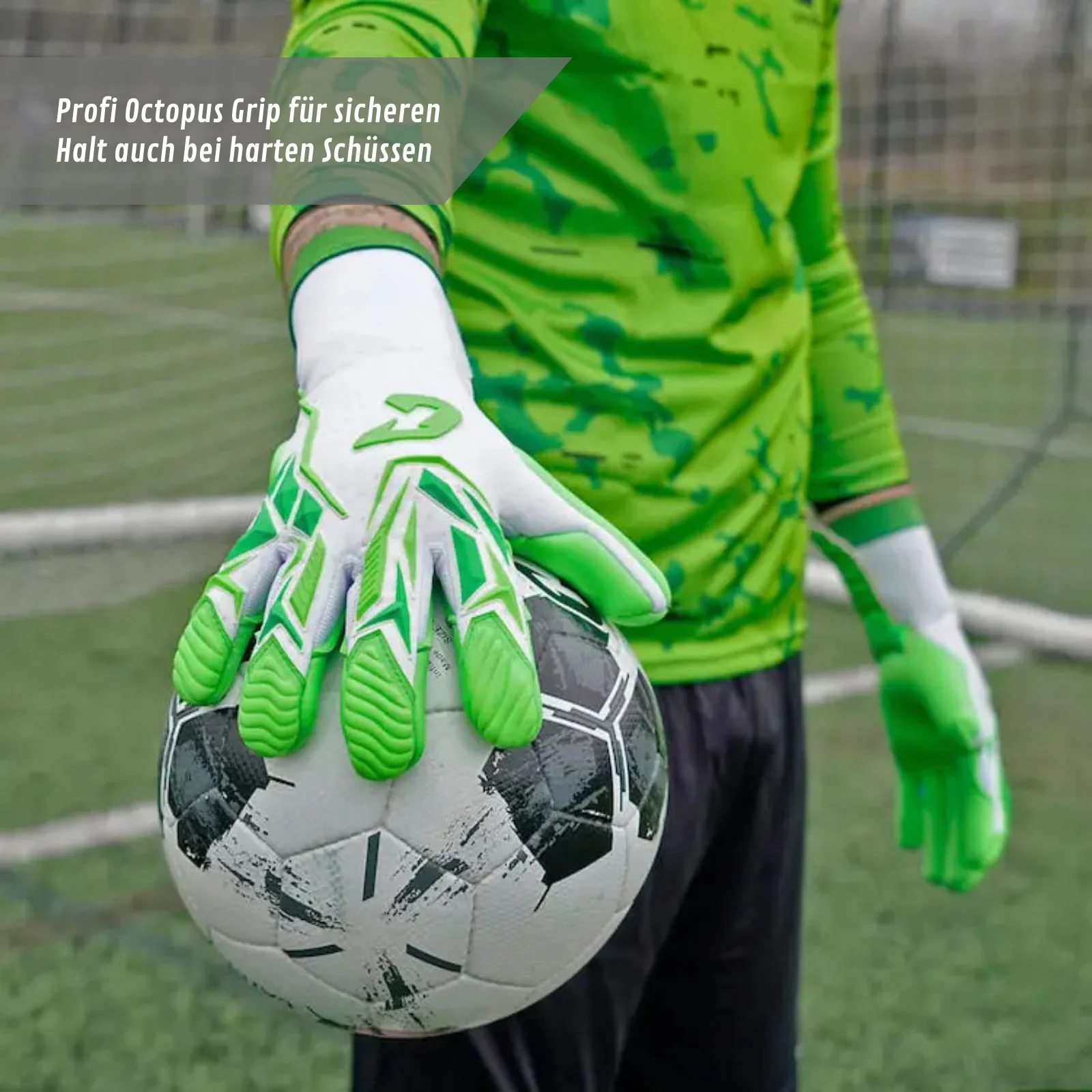 Fussballhandschuhe ViVor Freaky Green Gr. 9 Torwart Goalie Handschuhe - Image 5