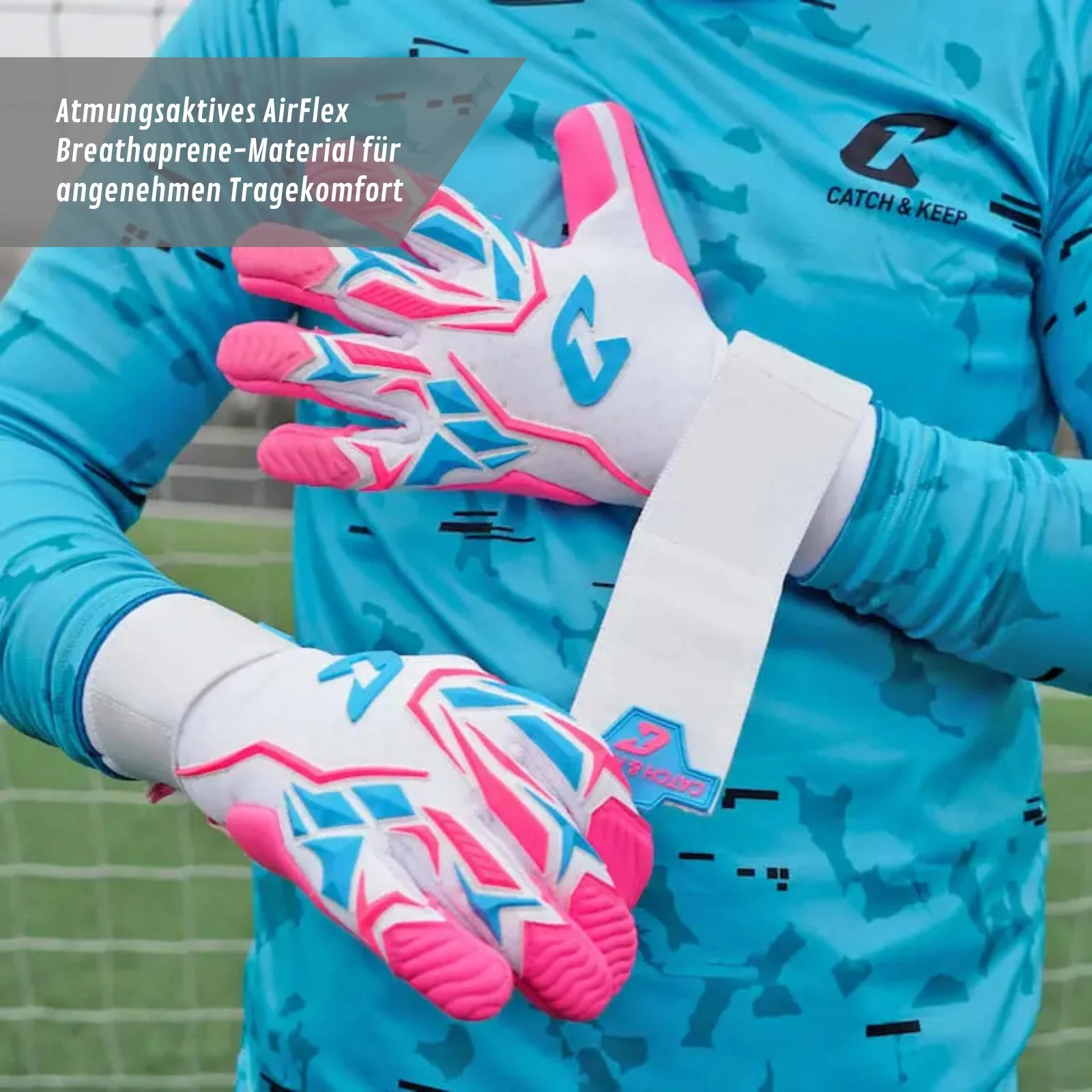 Fussballhandschuhe ViVor Wild Pink Gr. 11 Torwart Goalie Handschuhe - Image 3