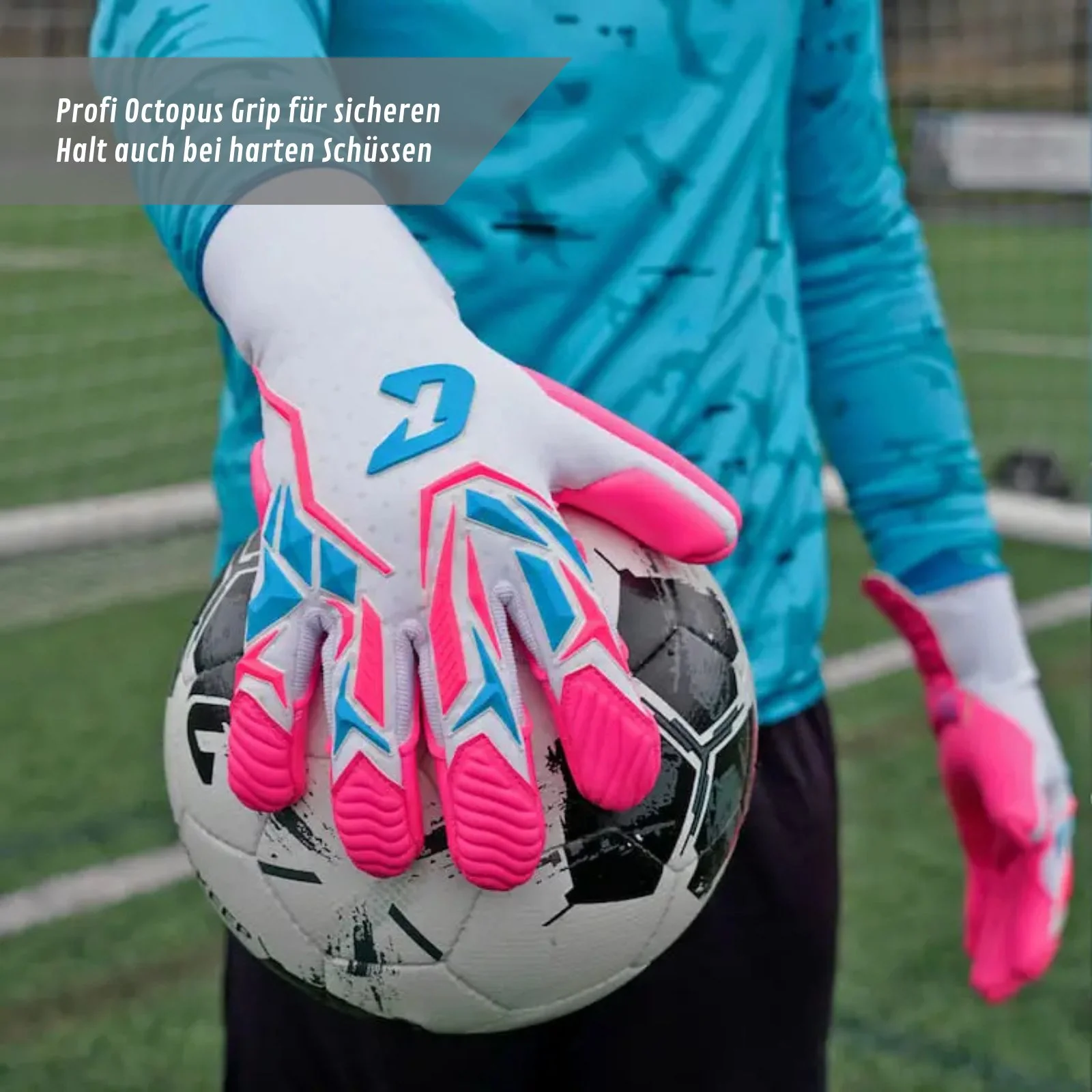 Fussballhandschuhe ViVor Wild Pink Gr. 9.5 Torwart Goalie Handschuhe - Image 5
