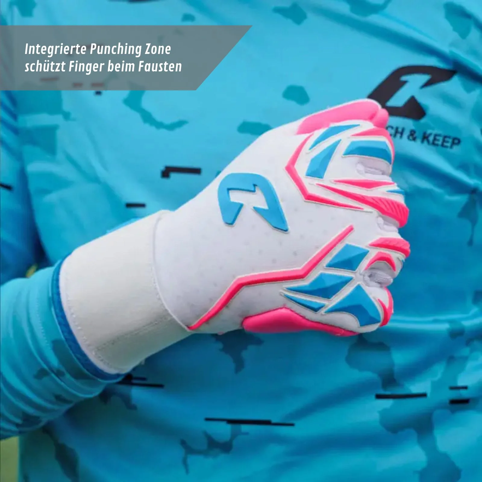 Fussballhandschuhe ViVor Wild Pink Gr. 9.5 Torwart Goalie Handschuhe - Image 6