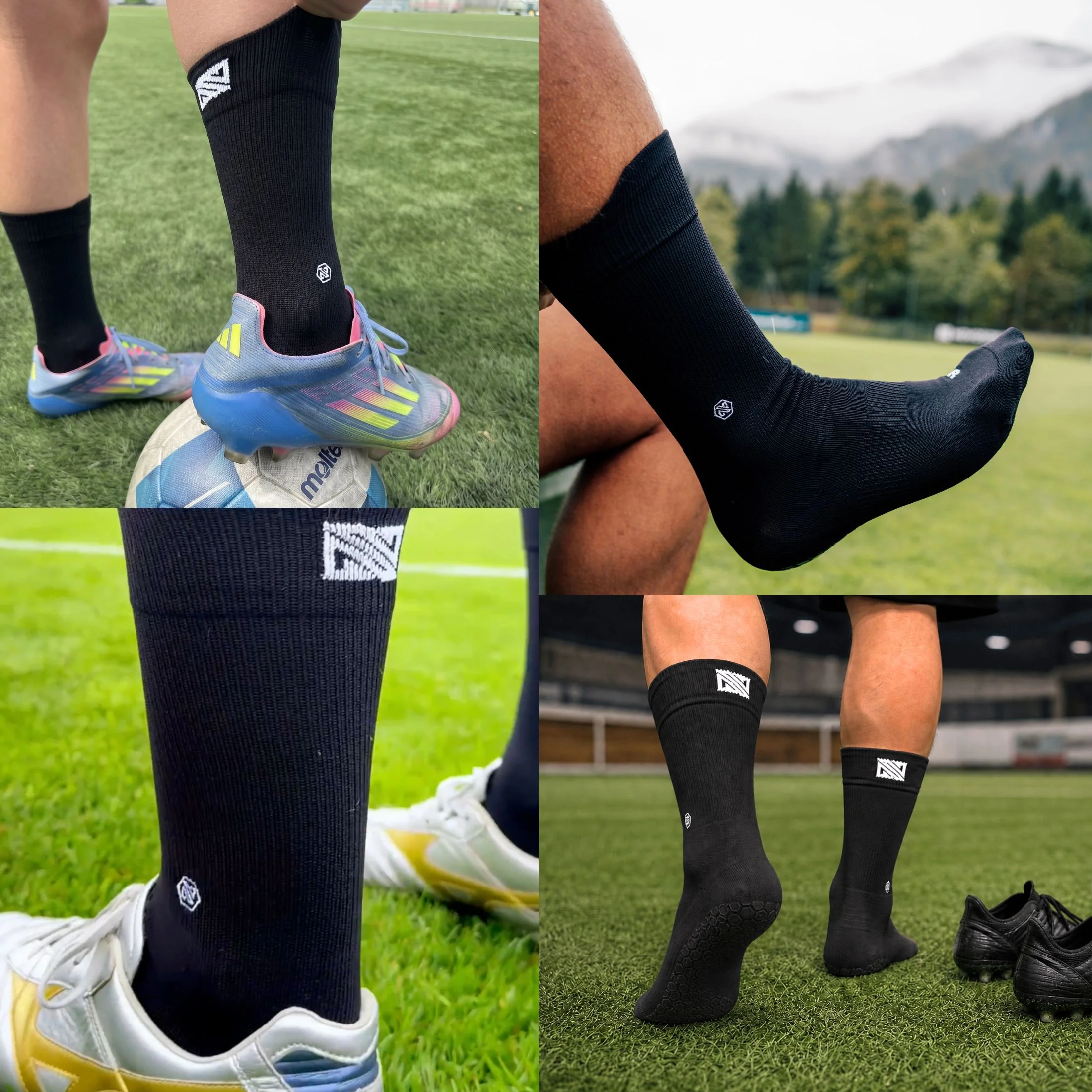 Fussballsocken Gr. 31-35 Sportstrümpfe GripSoxx NX Schwarz - Image 5
