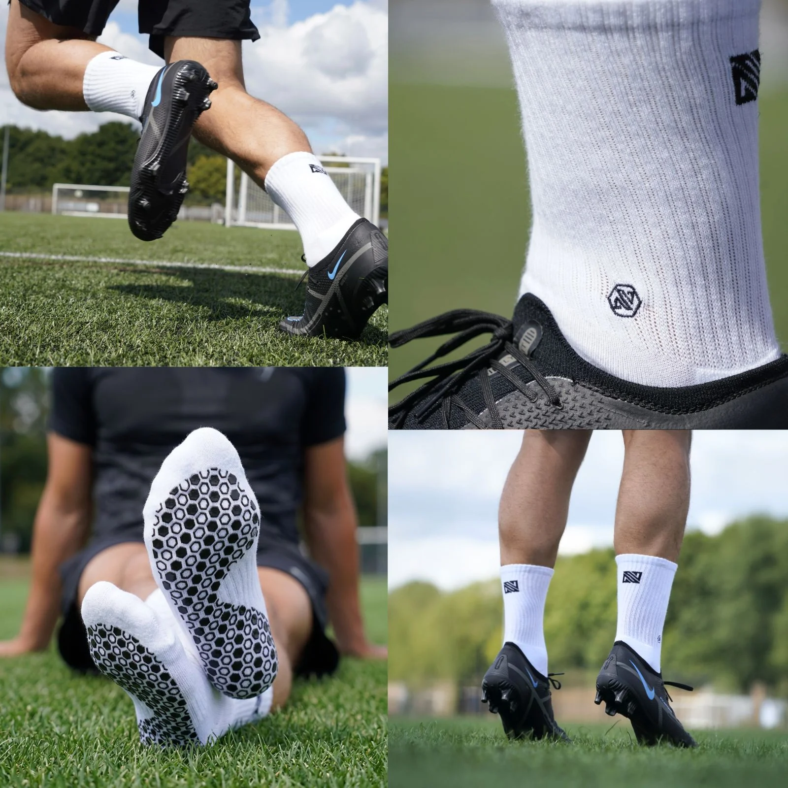 Fussballsocken Gr. 31-35 Sportstrümpfe GripSoxx SE Weiss - Image 5