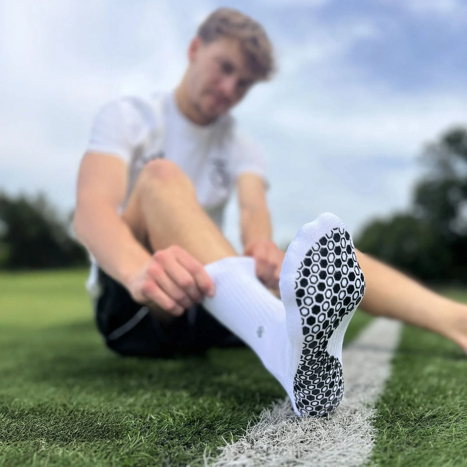 Fussballsocken Gr. 31-35 Sportstrümpfe GripSoxx SE Weiss - Image 6
