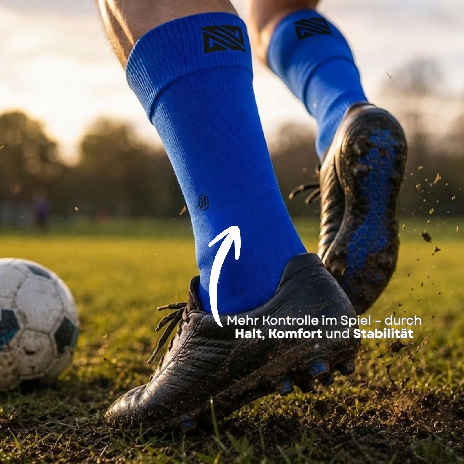 Fussballsocken Gr. 36-41 Sportstrümpfe GripSoxx NX Blau - Image 4
