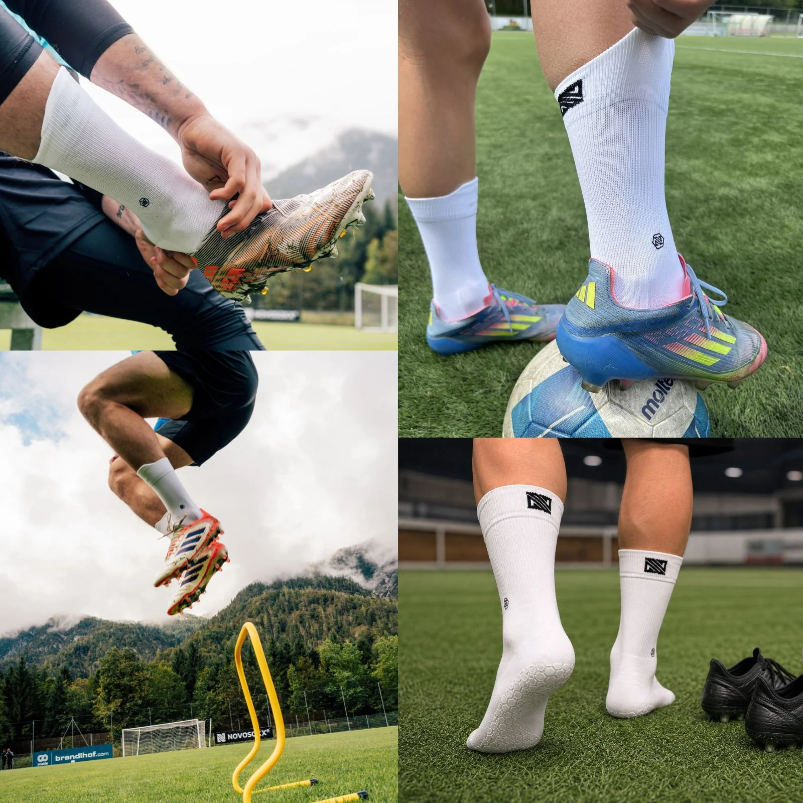 Fussballsocken Gr. 36-41 Fussballstrümpfe Grip Socken GripSoxx NX Weiss - Image 5