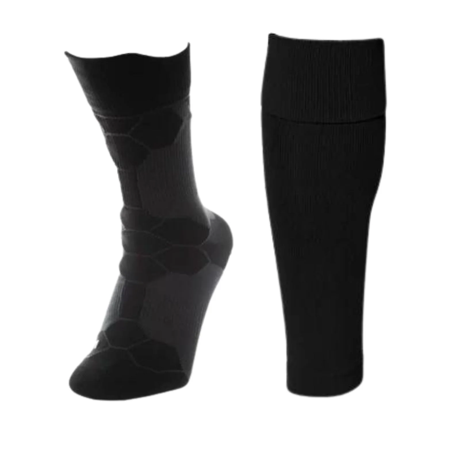 Fussballstulpen und Socken Grösse 36-41 Schwarz Set Tubxx und GripSoxx