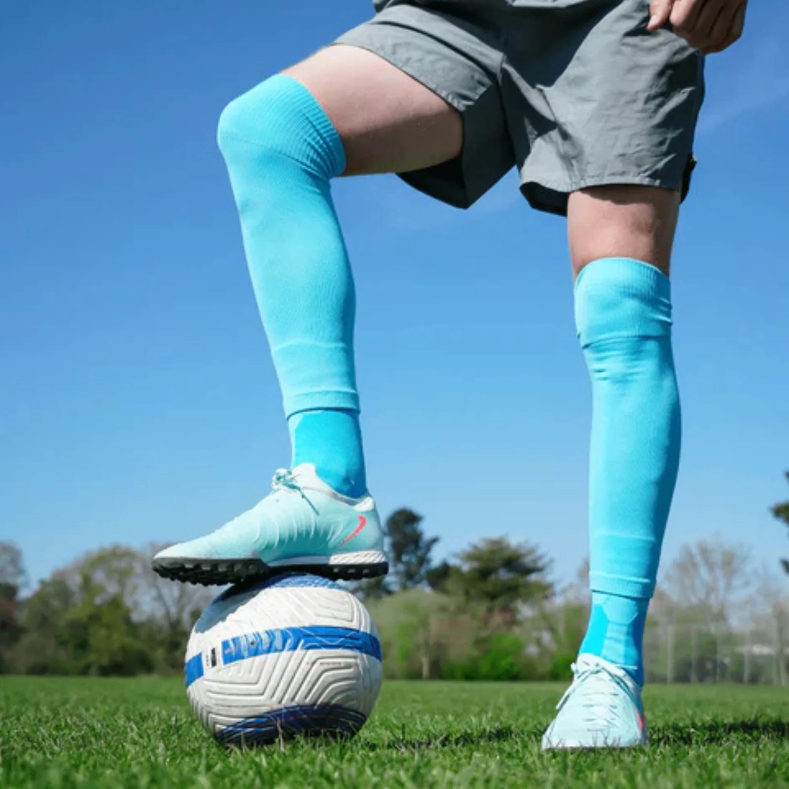 Fussballstutzen One Size Stulpen Tube Socke Röhrensocke Tubxx Hellblau - Image 3