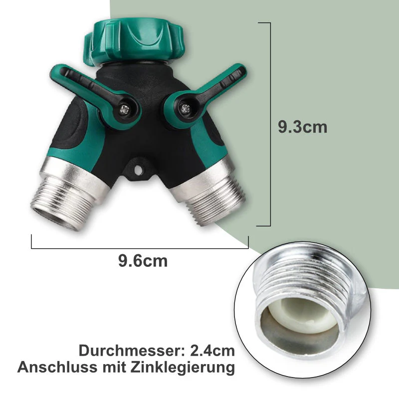 Garten 2-Wege-Wasserverteiler Wasserhahnadapter Wasserhahn-Splitter - Image 7