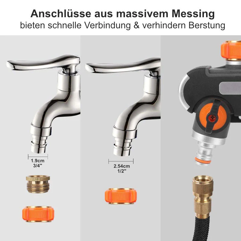 Garten 2-Wege-Wasserverteiler Wasserhahnadapter Wasserhahn-Splitter - Image 2