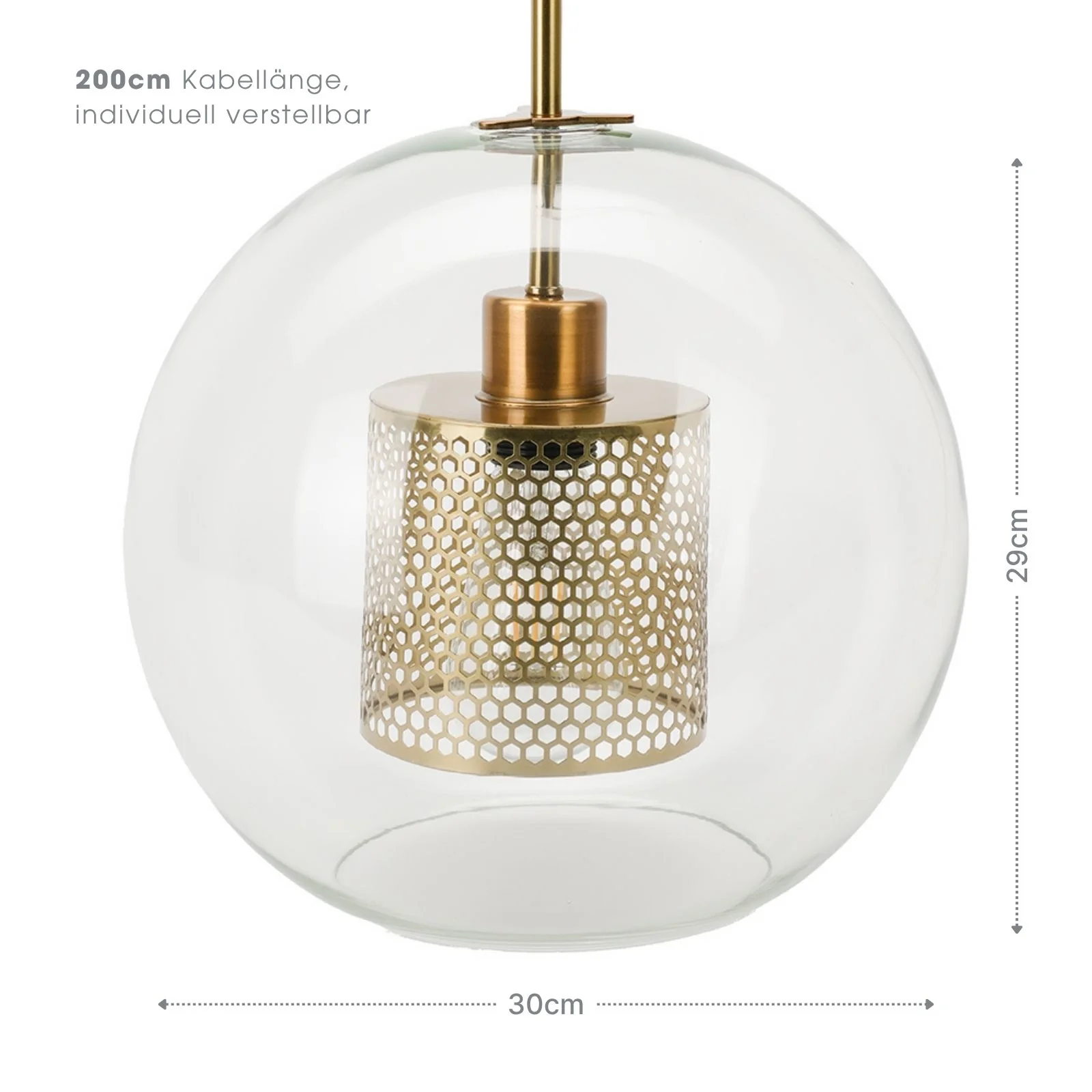 Glas-Deckenleuchte Hängeleuchte Deckenlampe Hängelampe Pendelleuchte - Image 7