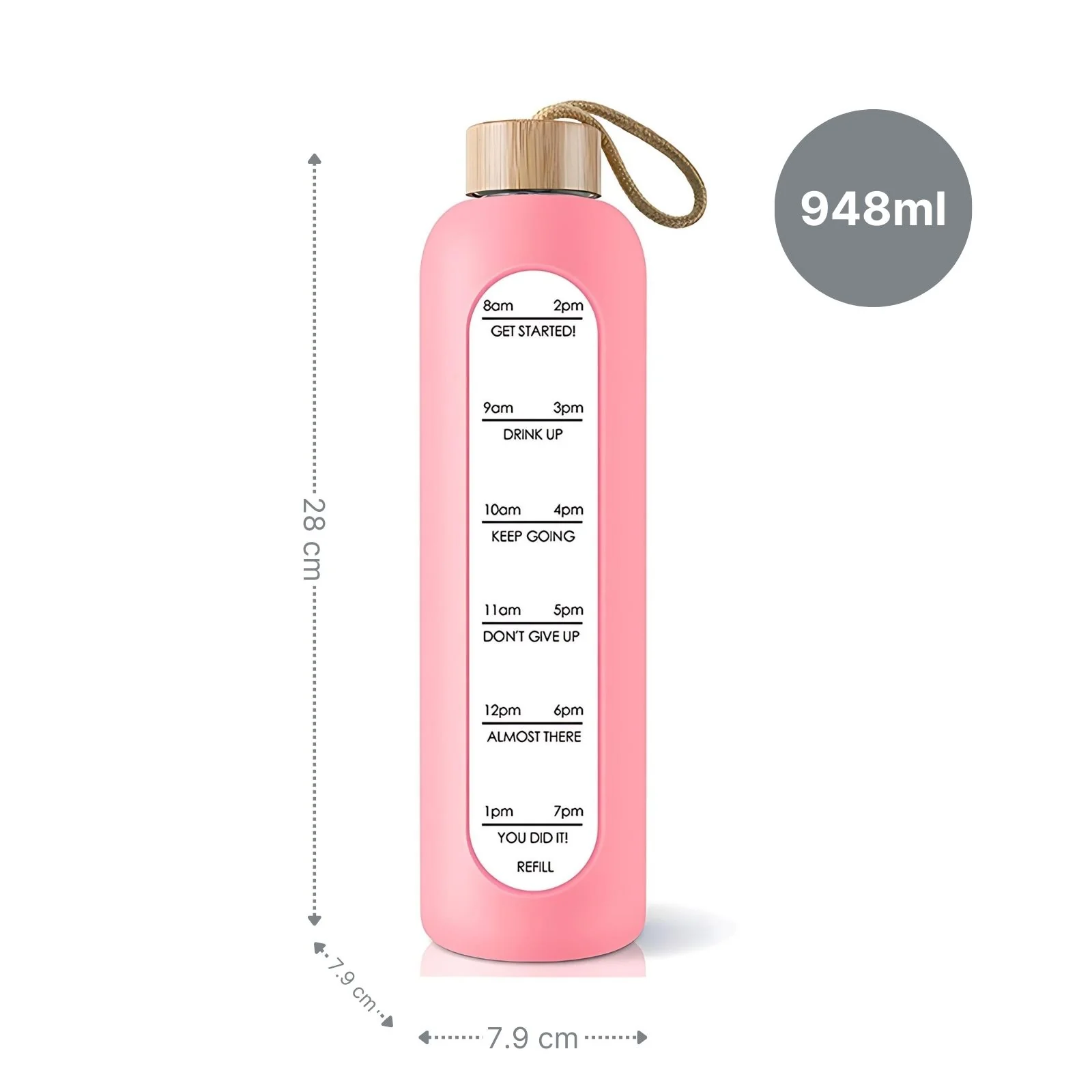 Glasflasche Sportflasche Trinkflasche Wasserflasche Getränkeflasche - Image 4