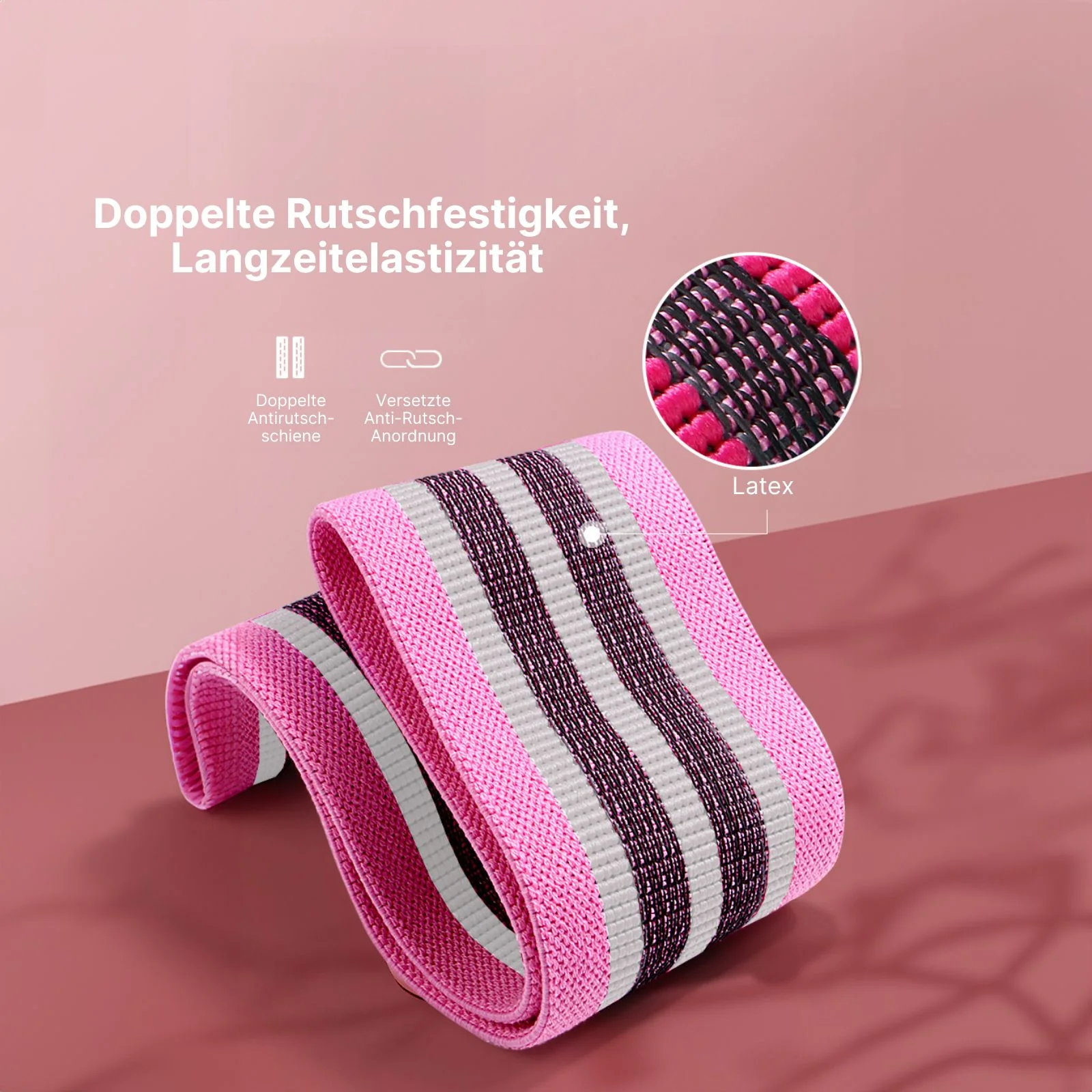 Glute-Band Hip-Resistance-Band Trainingsband Booty-Band Fitnessband - Image 10