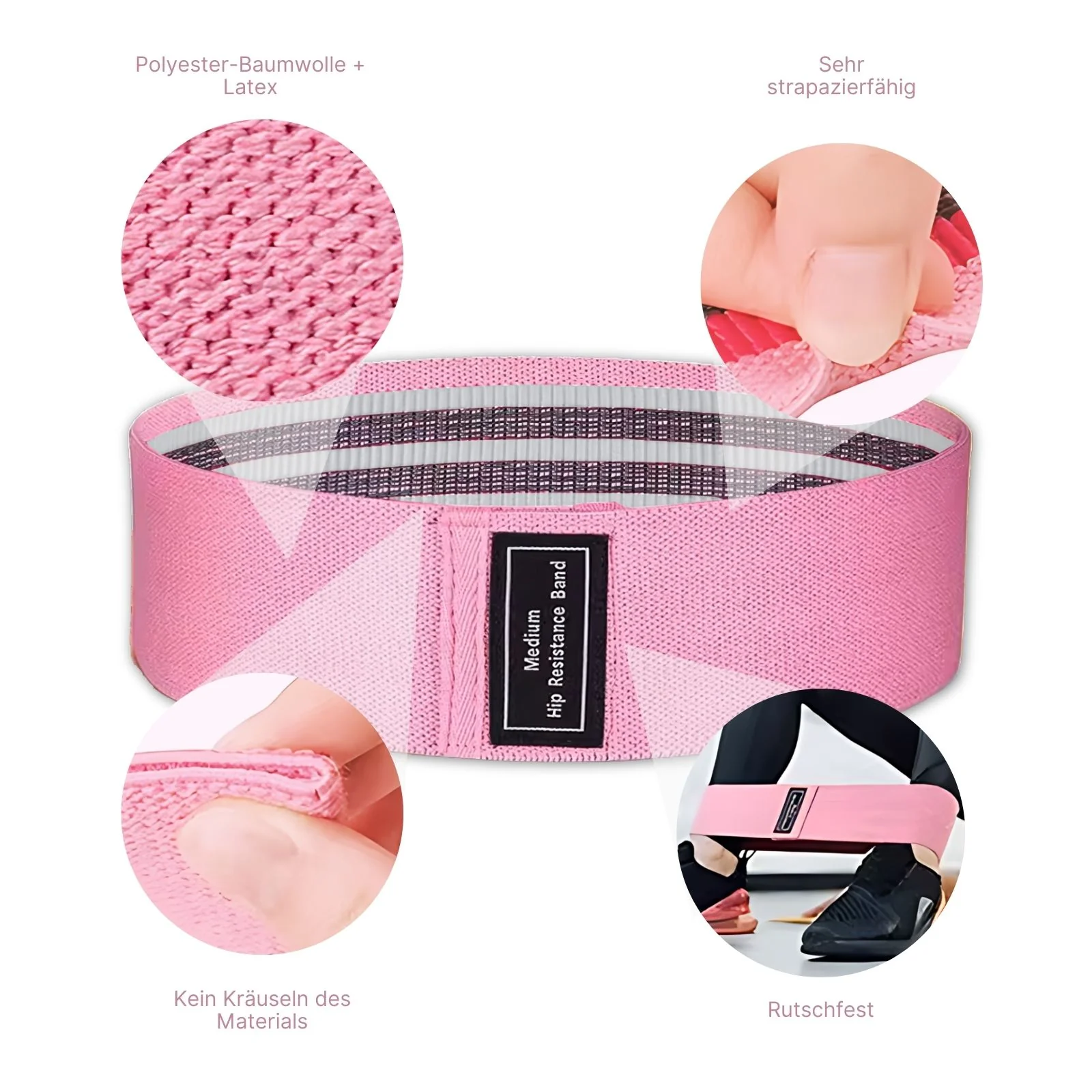 Glute-Band Hip-Resistance-Band Trainingsband Booty-Band Fitnessband - Image 5