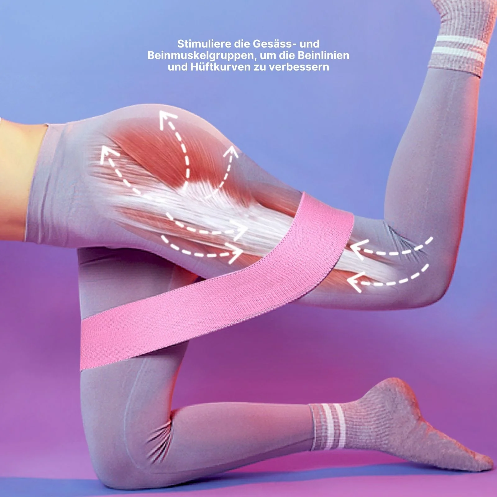Glute-Band Hip-Resistance-Band Trainingsband Booty-Band Fitnessband - Image 6