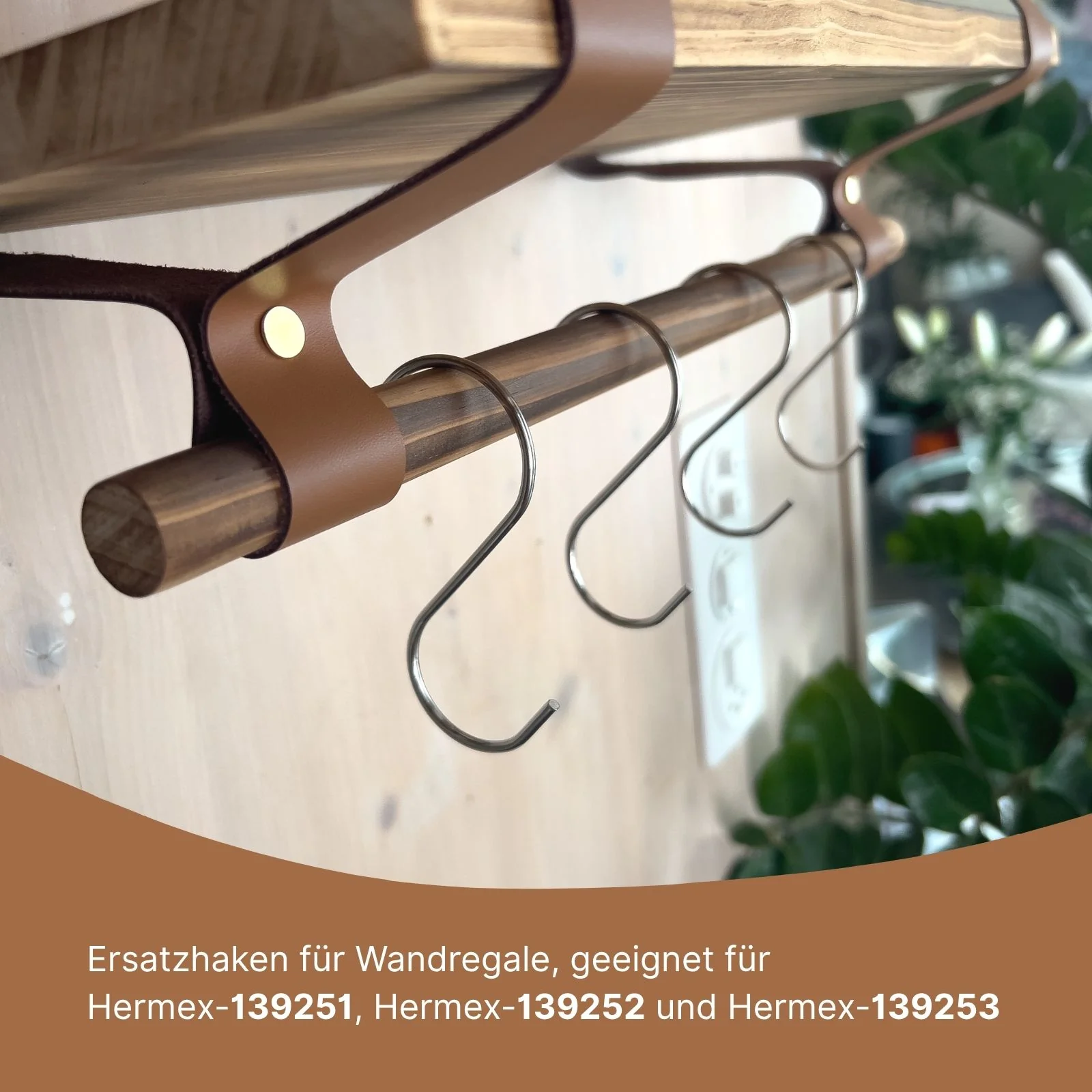 Haken für Wandregal 139251 139252 139253 Aufhängehaken S-Haken - Image 2