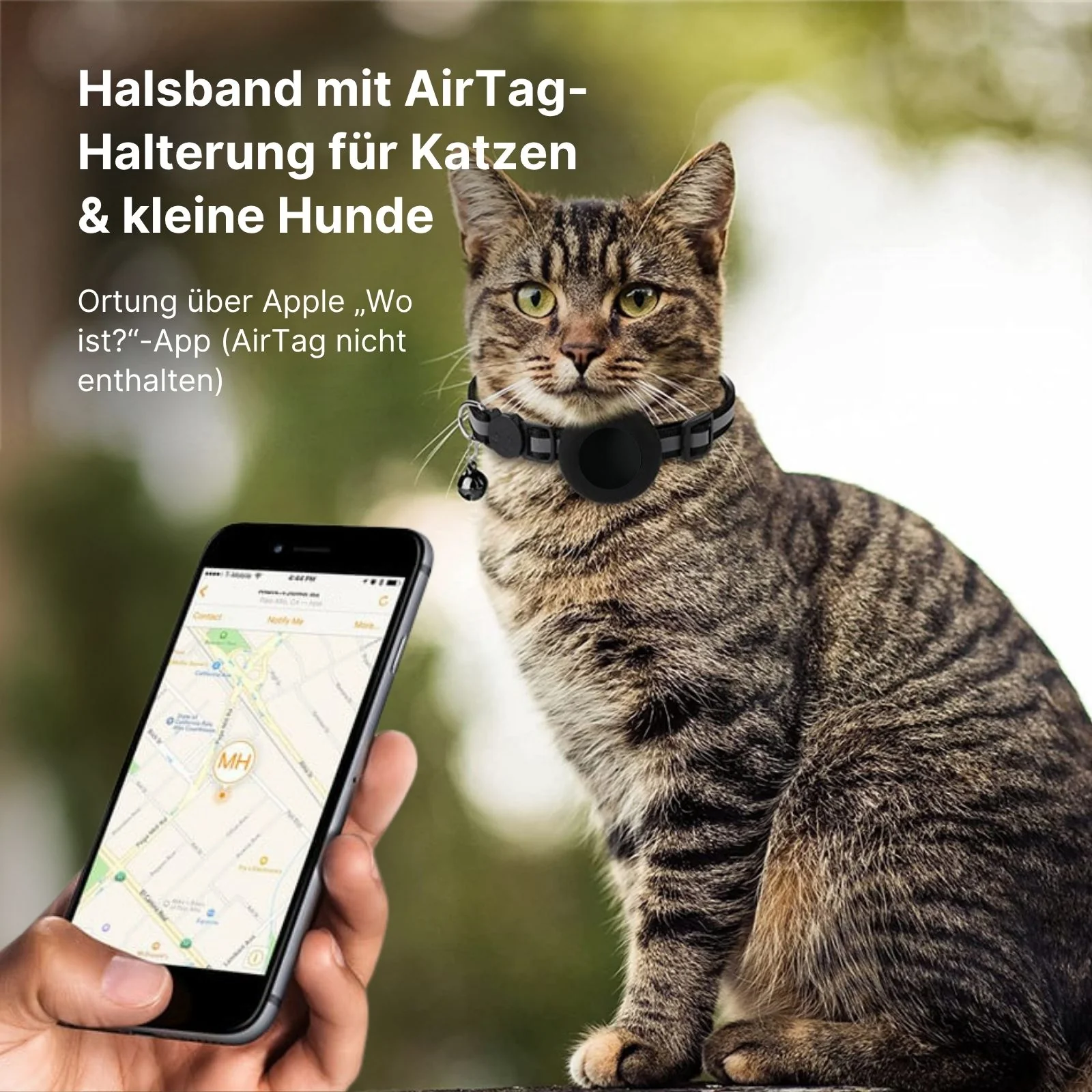 Halsband mit Airtag-Halterung Katzenhalsband Hundehalsband - Image 2