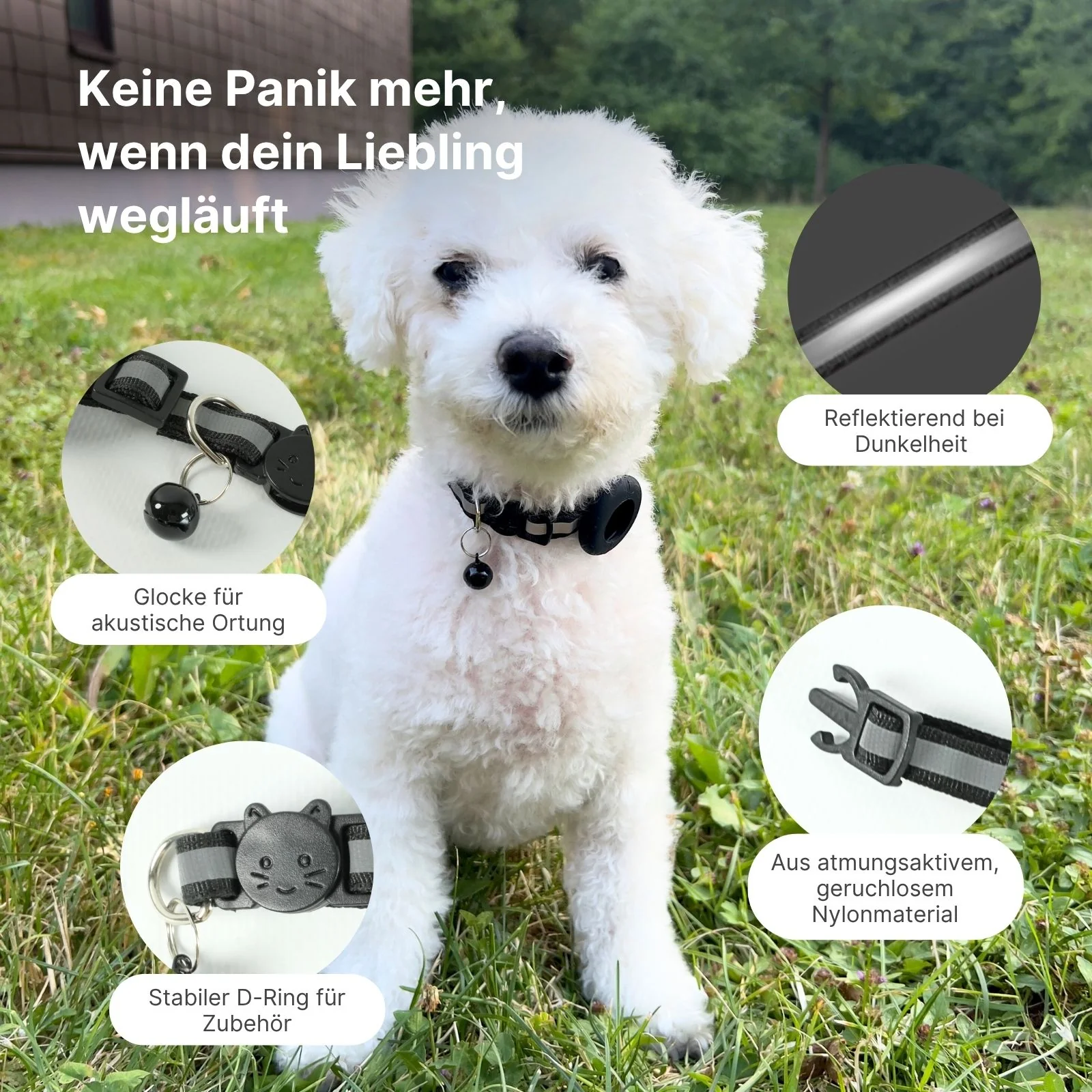 Halsband mit Airtag-Halterung Katzenhalsband Hundehalsband - Image 3