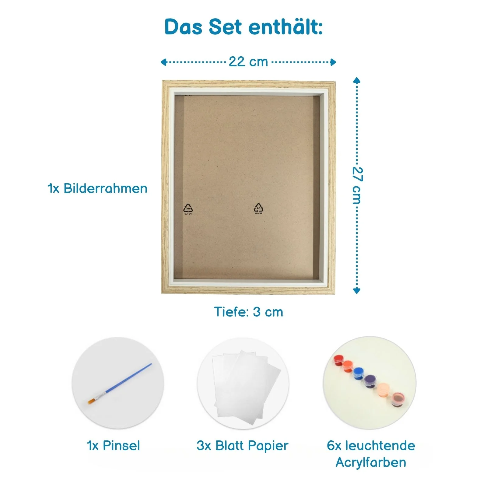 Handabdruck-Bilderrahmenset Bastelset Handabdrücke Baby Hand- und Fussabdruck-Set - Image 4