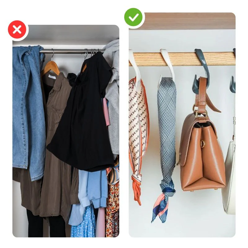 Handtaschen-Kleiderbügel Set Geldbörsen-Aufhänger Taschenhalterhaken - Image 3