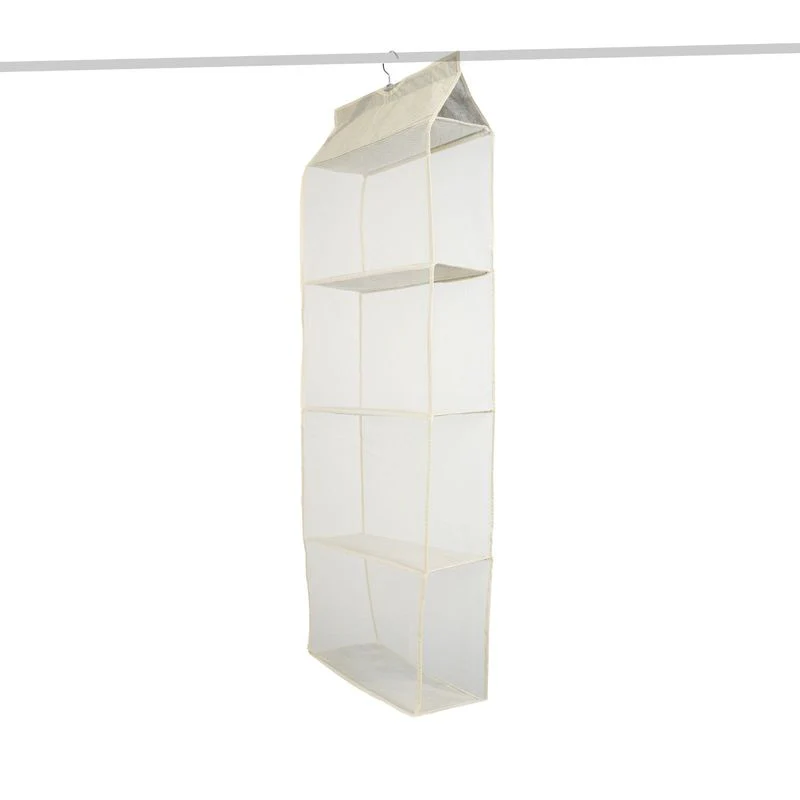 Handtaschen-Organizer zum Aufhängen Hängeaufbewahrung 4 Fächer Beige - Image 4