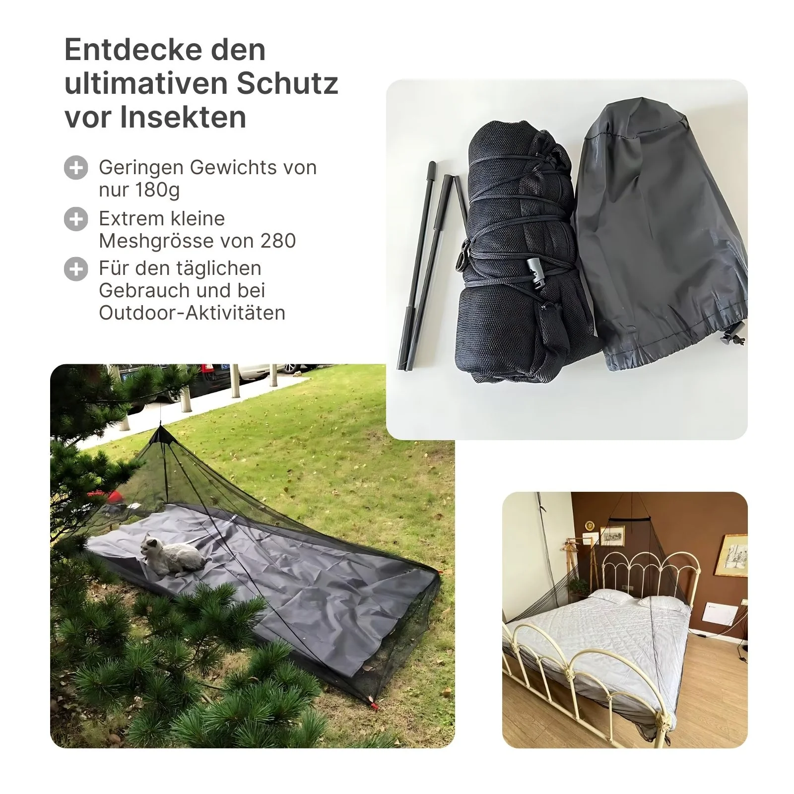 Hängendes Moskitonetz Mückennetz Campingnetz Insektenschutz - Image 4