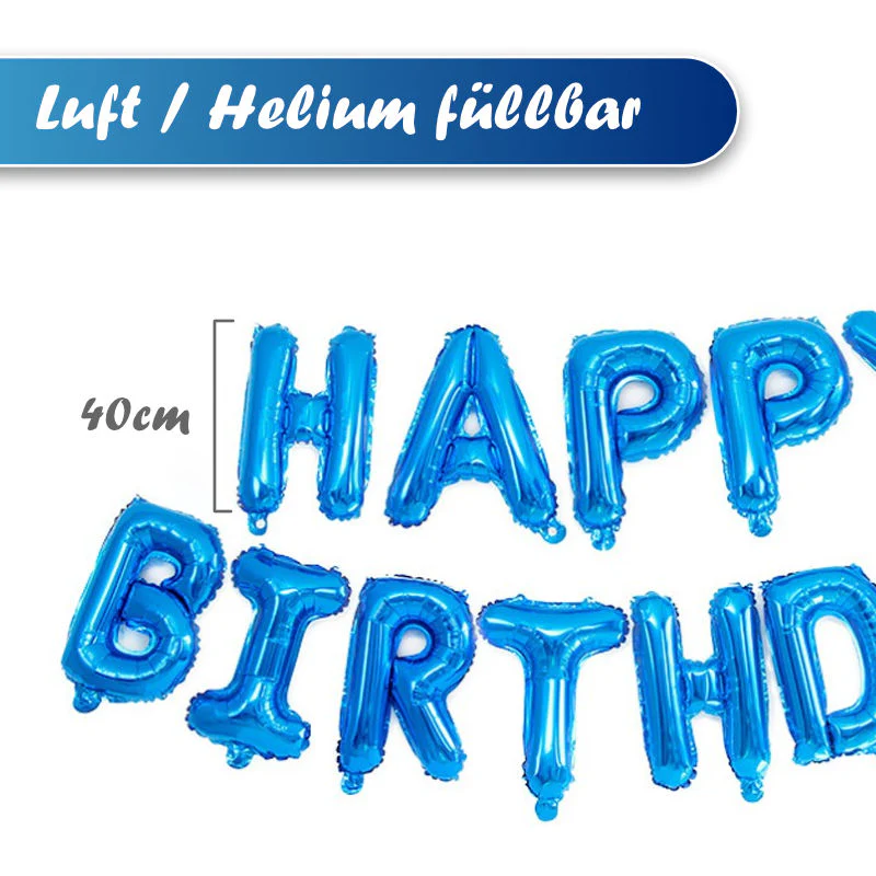 Happy Birthday Ballon Happy Birthday Luftballon Folienballon Girlande - Image 5
