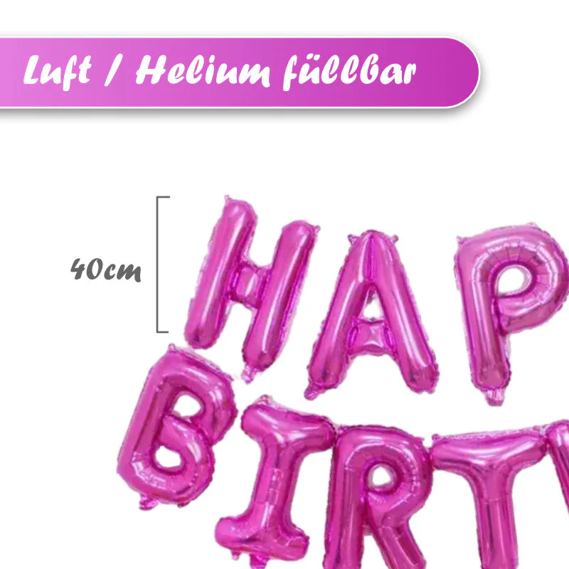 Happy Birthday Ballon Happy Birthday Luftballon Folienballon Girlande - Image 5