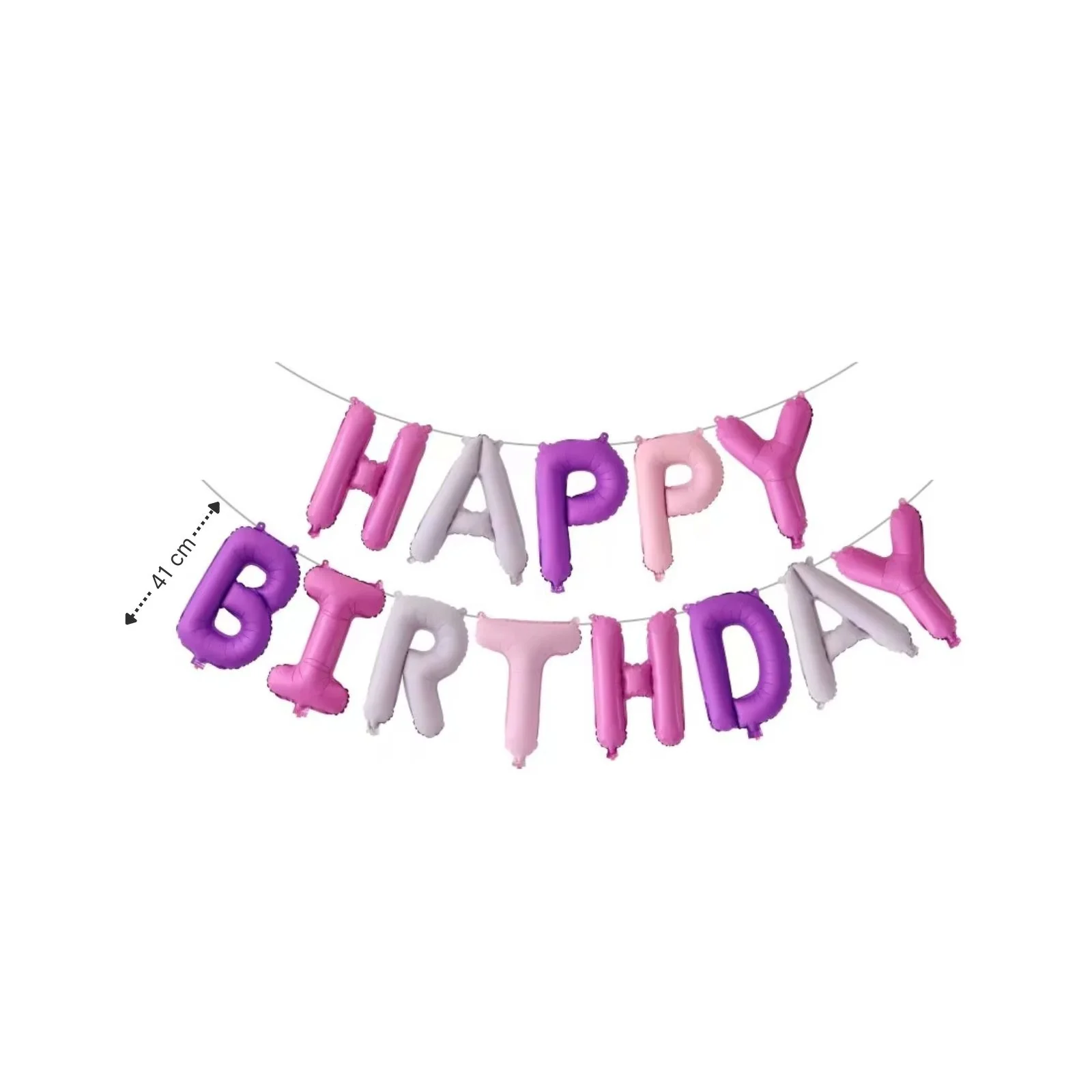 Happy Birthday Buchstabenballon Luftballon Folienballon Girlande - Image 3