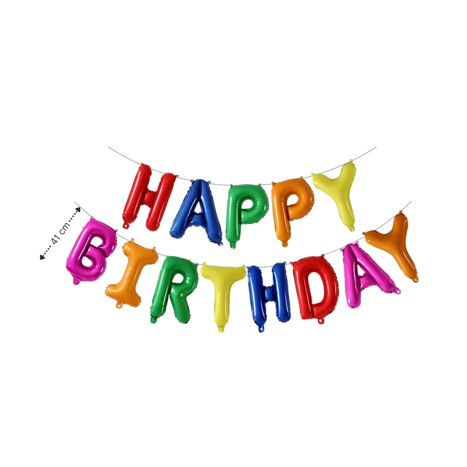 Happy Birthday Buchstabenballon Luftballon Folienballon Girlande - Image 3