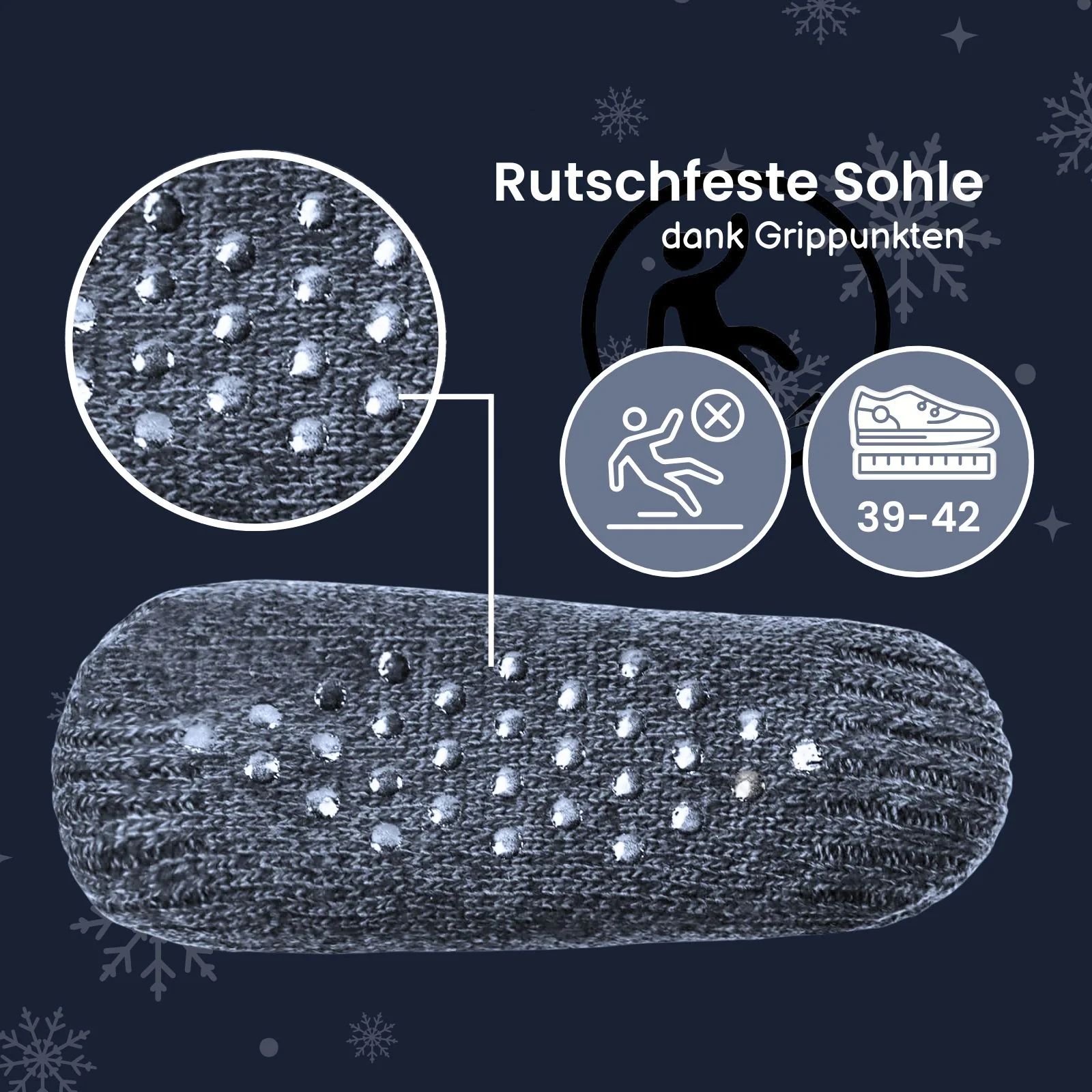 Hausschuhe Gr. 39-42 Fuzzy-Socken Pantoffeln Wintersocken Kuschelsocken - Image 2