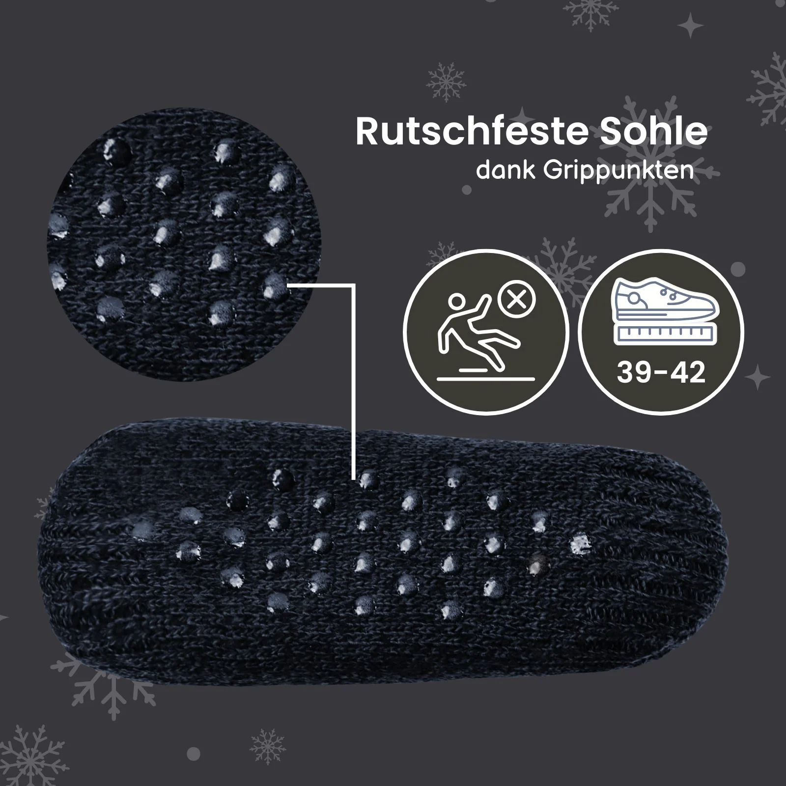 Hausschuhe Gr. 39-42 Kuschelsocken Wintersocken Fuzzy-Socken Pantoffeln - Image 2