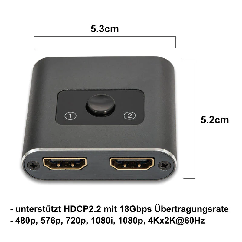 HDMI-Switch HDMI-Verteiler HDMI-Umschalter 4K@60Hz bidirektional - Image 5