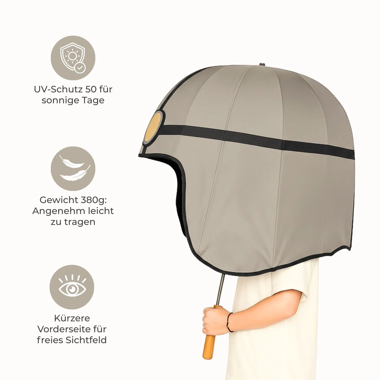Helm-Regenschirm Stockschirm Regenschirm mit UV-Schutz Sonnenschirm - Image 5