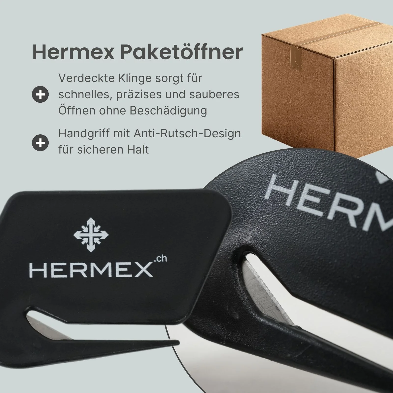 Hermex Paketöffner Schlitzmesser für Pakete Kartonschneider Brieföffner - Image 2