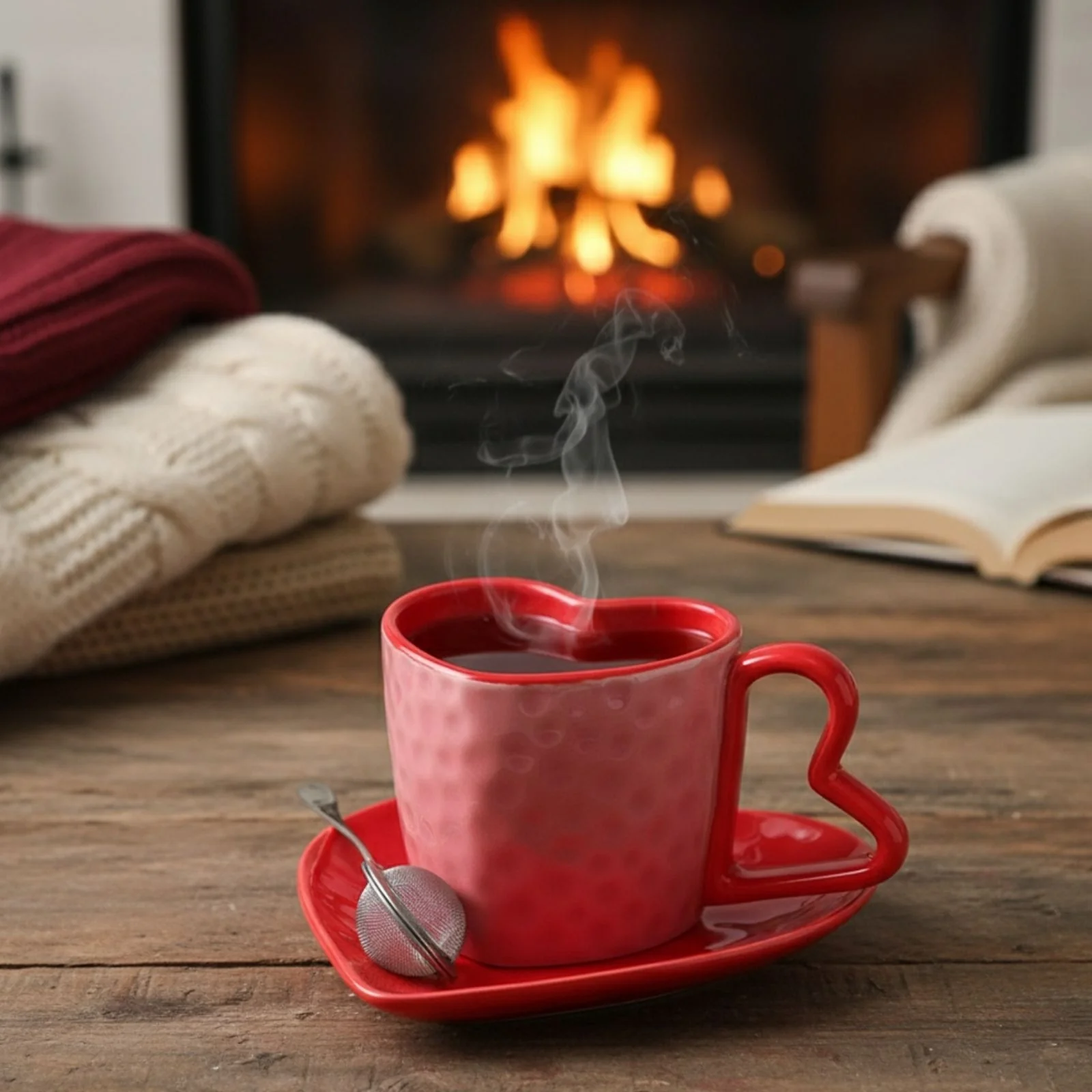 Herztasse mit Untertasse Becher Kaffeetasse Teetasse Henkeltasse - Image 4