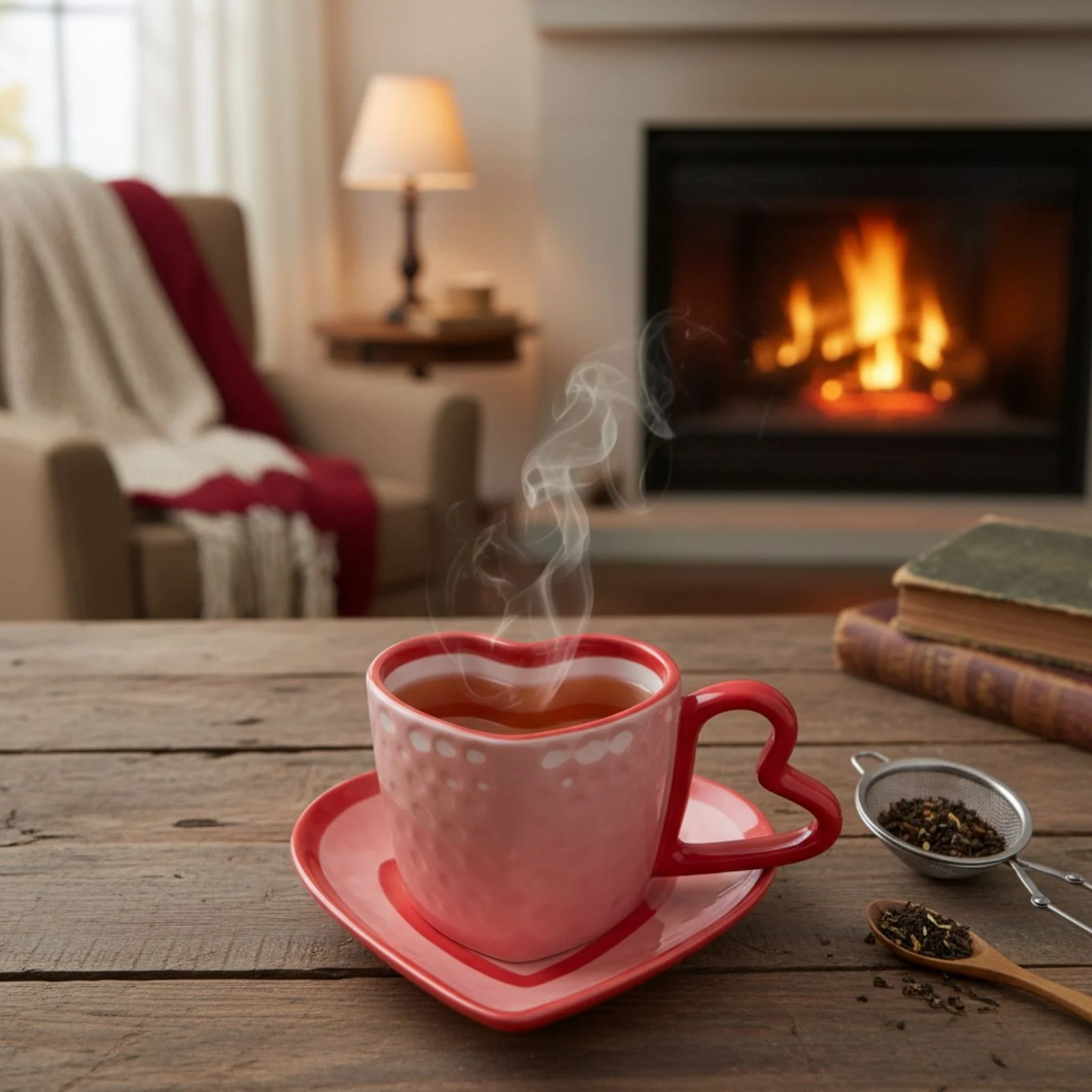 Herztasse mit Untertasse Henkeltasse Becher Kaffeetasse Teetasse - Image 2