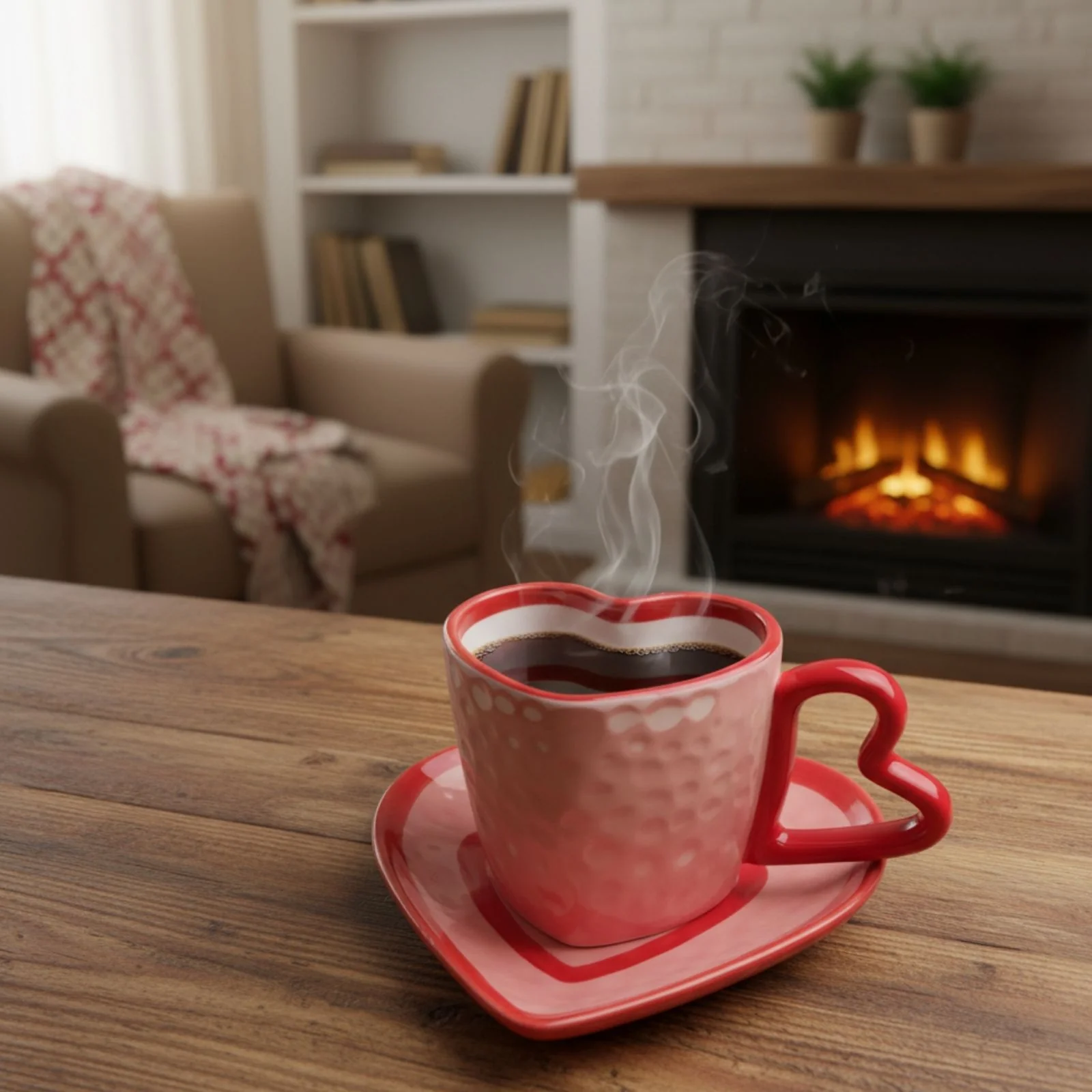 Herztasse mit Untertasse Henkeltasse Becher Kaffeetasse Teetasse - Image 4