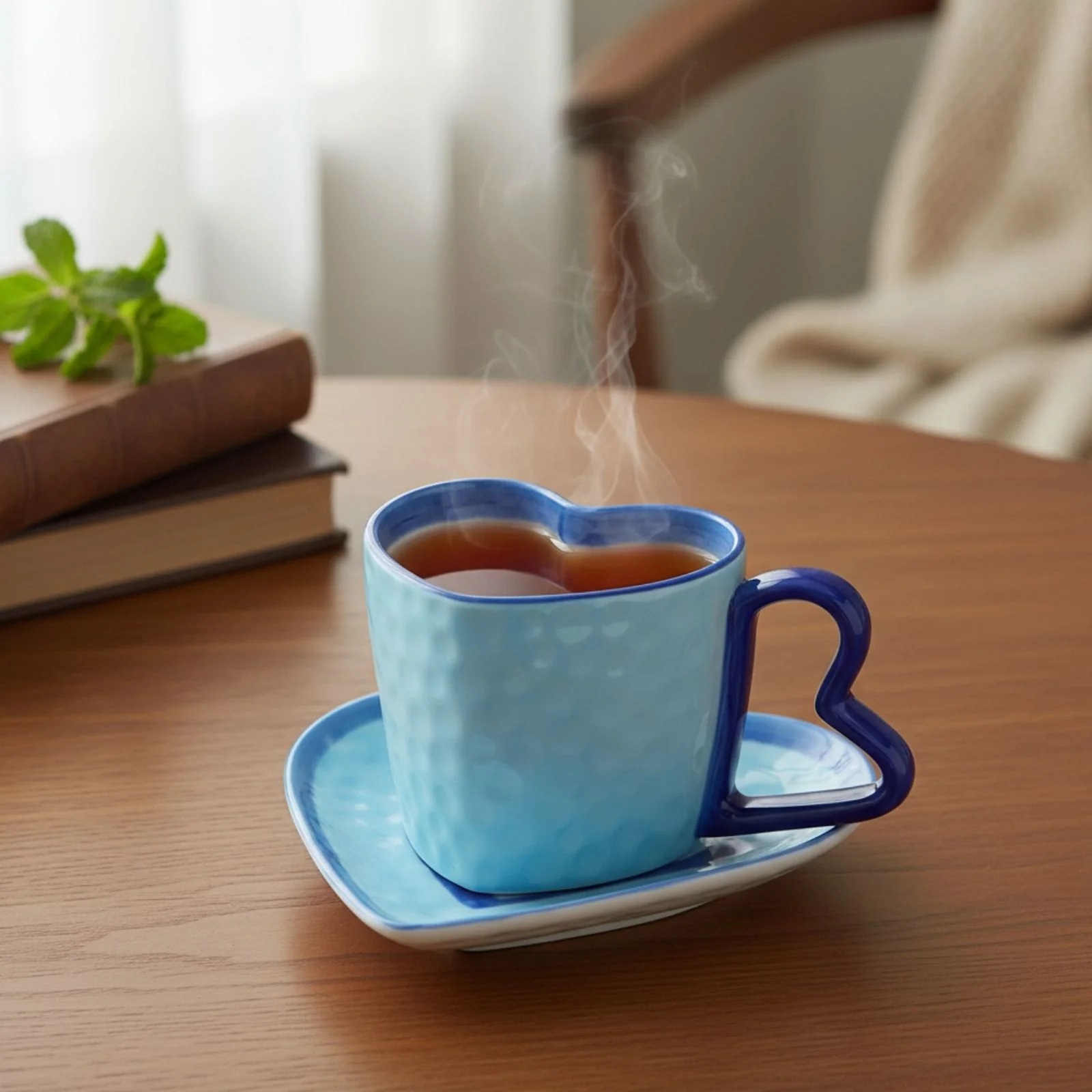Herztasse mit Untertasse Teetasse Henkeltasse Becher Kaffeetasse - Image 4
