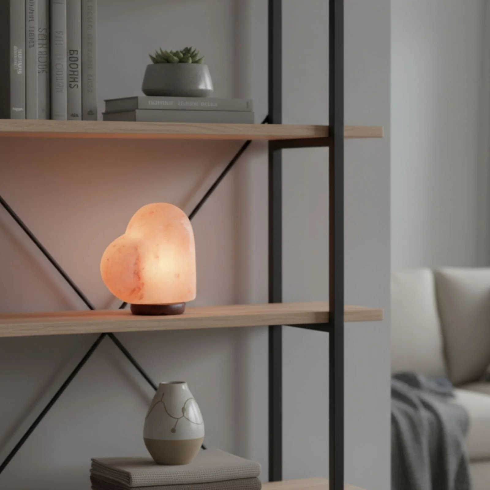 Himalaya-Salzlampe Kristallsalzleuchte Salzkristalllampe Dekotischlampe - Image 5