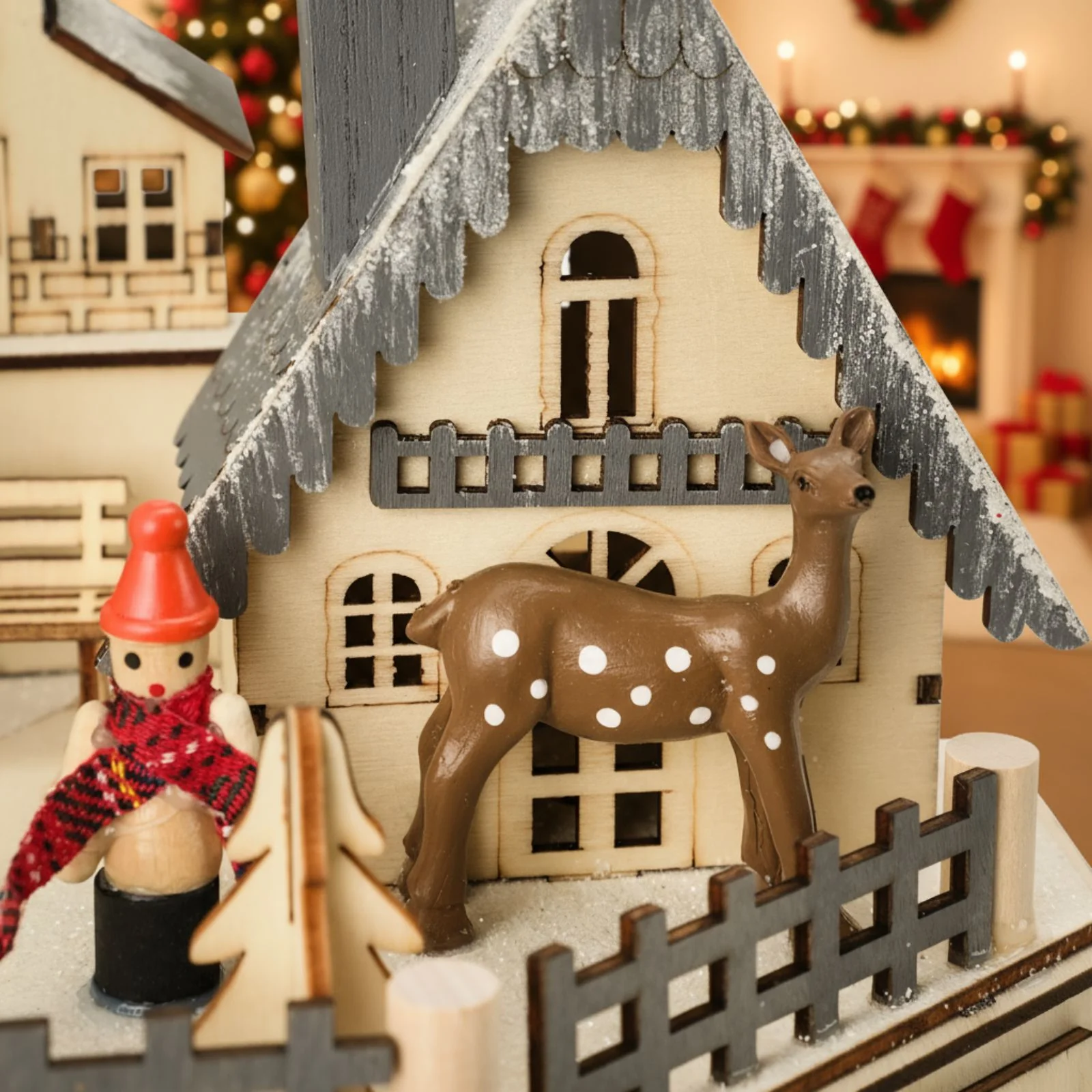 Holz-Adventskalender 24 Schubladen mit LED Weihnachtskalender - Image 3